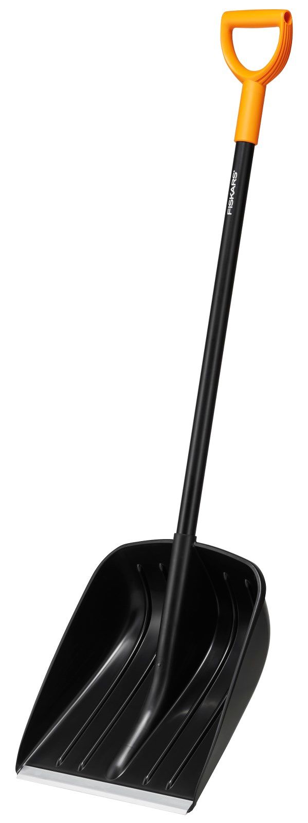 F1052525--Łopata do śniegu Fiskars to doskonałe narzędzie pomocne podczas każdej śnieżnej zimy. Odpowiednio profilowany kształt oraz wzmocnienie na przedniej krawędzi łopaty zapewnia wygodę podczas długiego odśnieżaniaDane techniczne:Szerokość: 350 mmDługość: 