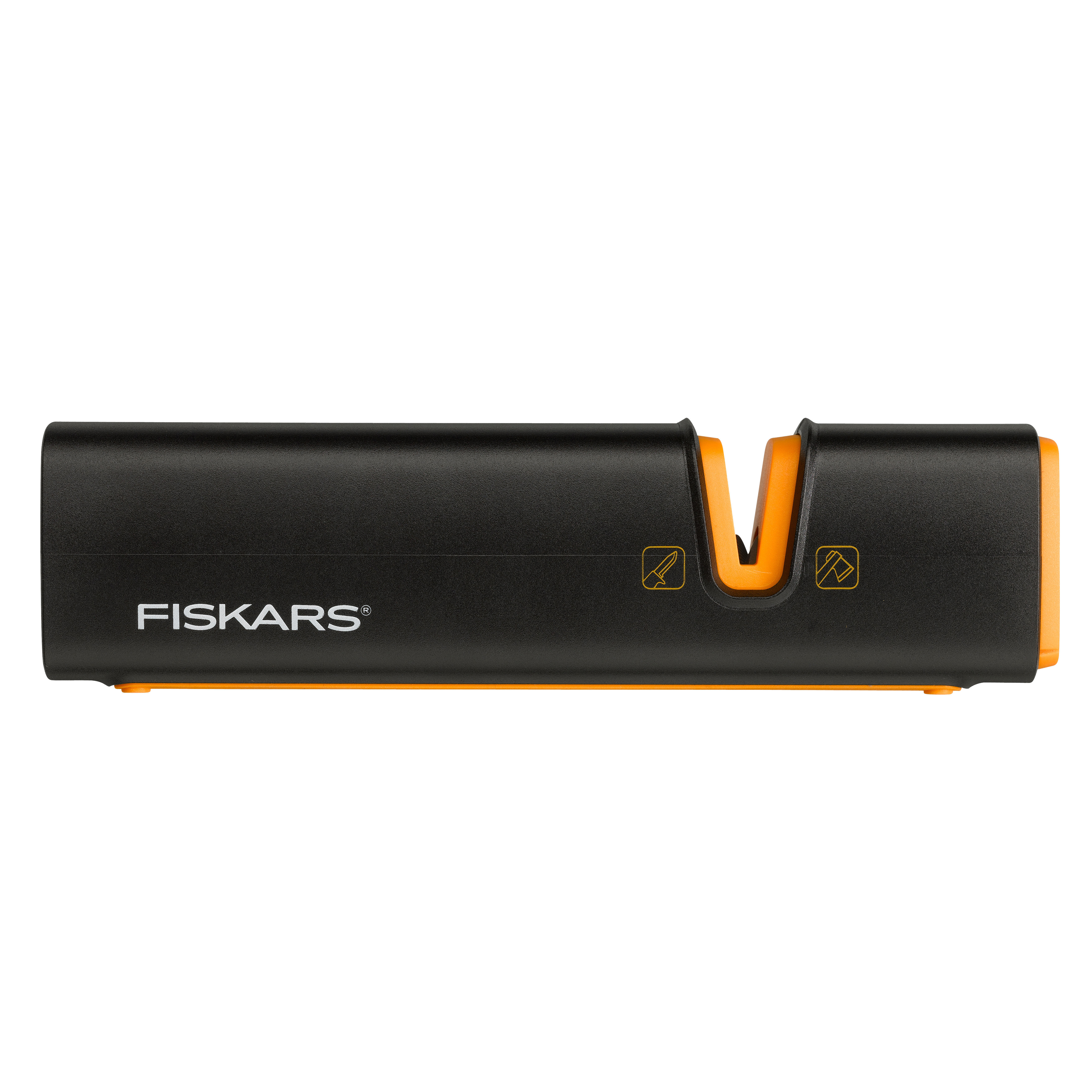 FS120740--FS120740 Ostrzałka do siekier i noży Xsharp, FiskarsOstrzałka Fiskars XSharp&amp;trade; stanowi nieodzowny element zestawu narzędzi ogrodowych. Jest łatwa w obsłudze, skuteczna i zapewnia doskonały szlif ostrzy siekier i noży. Antypoślizgowa pods