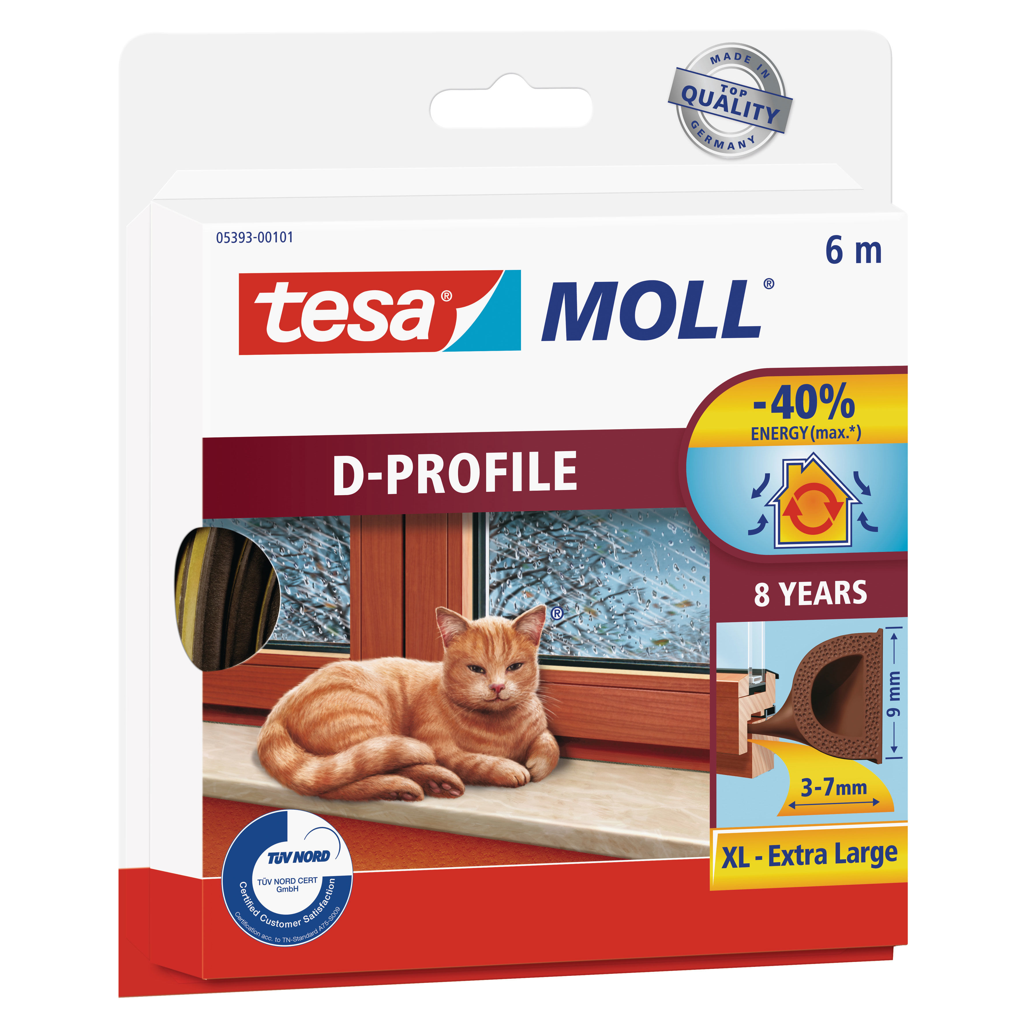 H0539302--Uszczelka gumowa profil d 6m : 9mm, biała