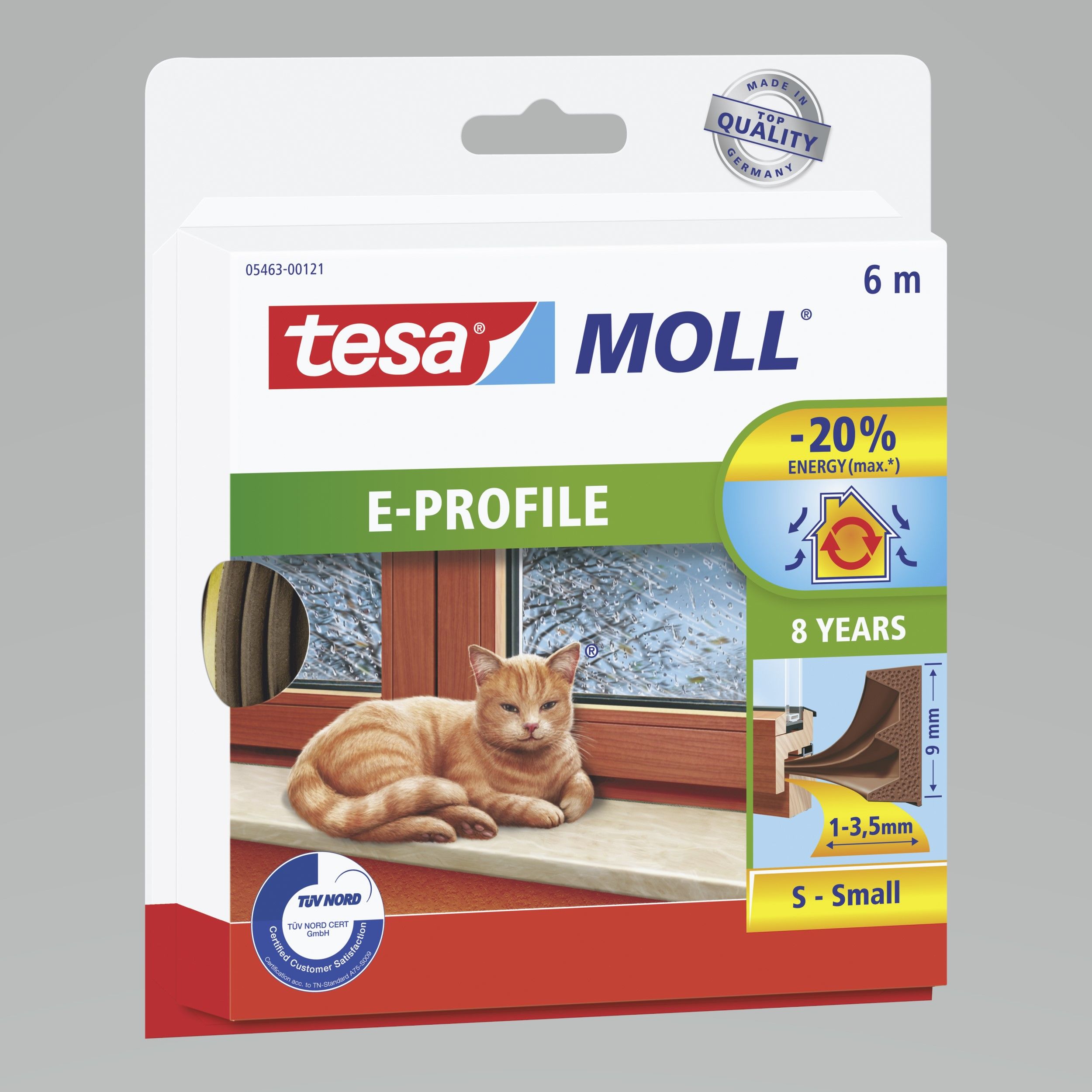 H0546323--Uszczelka gumowa profil e 6m : 9mm, brązowa