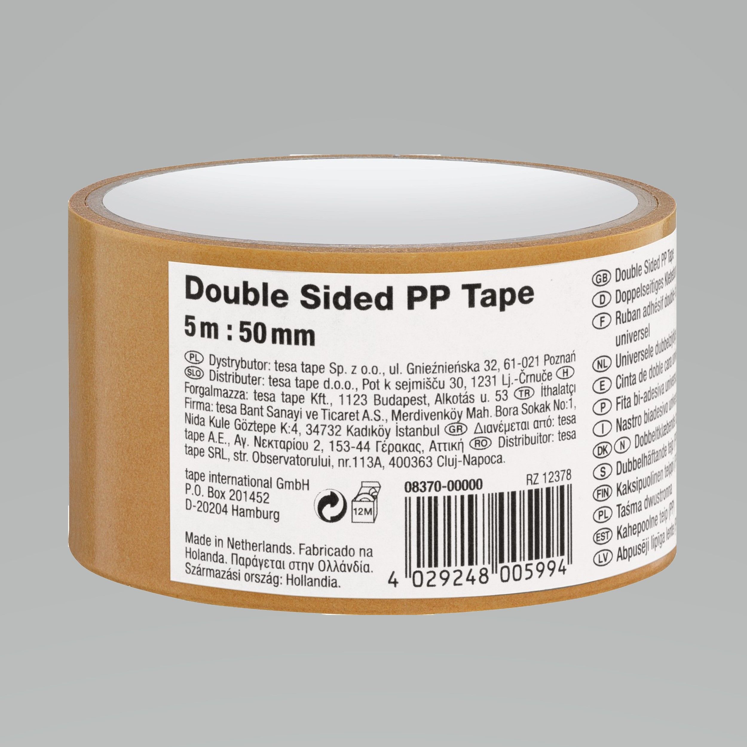 H0837000--Taśma dwustronna pp fp 5m:50mm