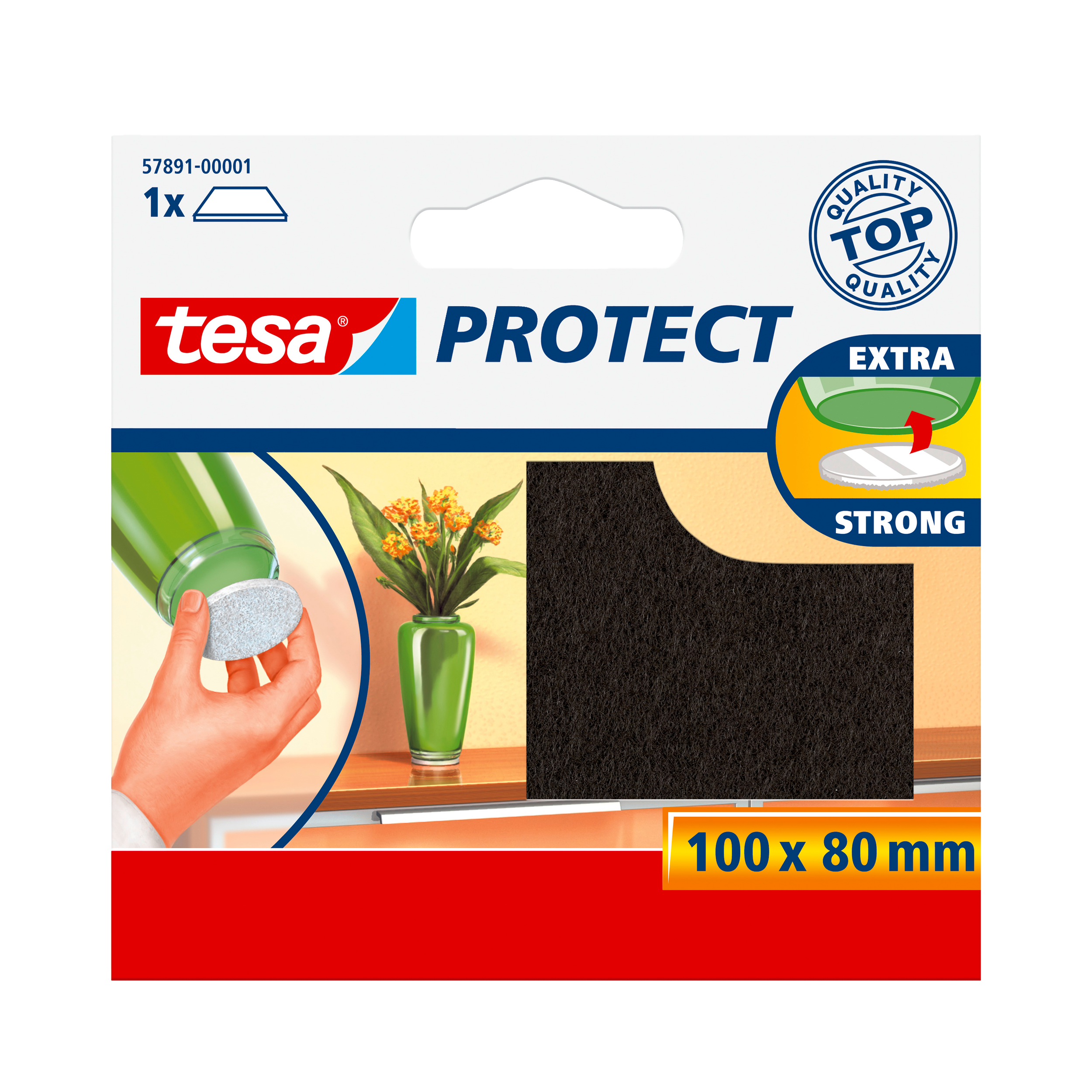 H5789101--Podkładki filcowe 100mm:80mm, brązowe, 1szt.