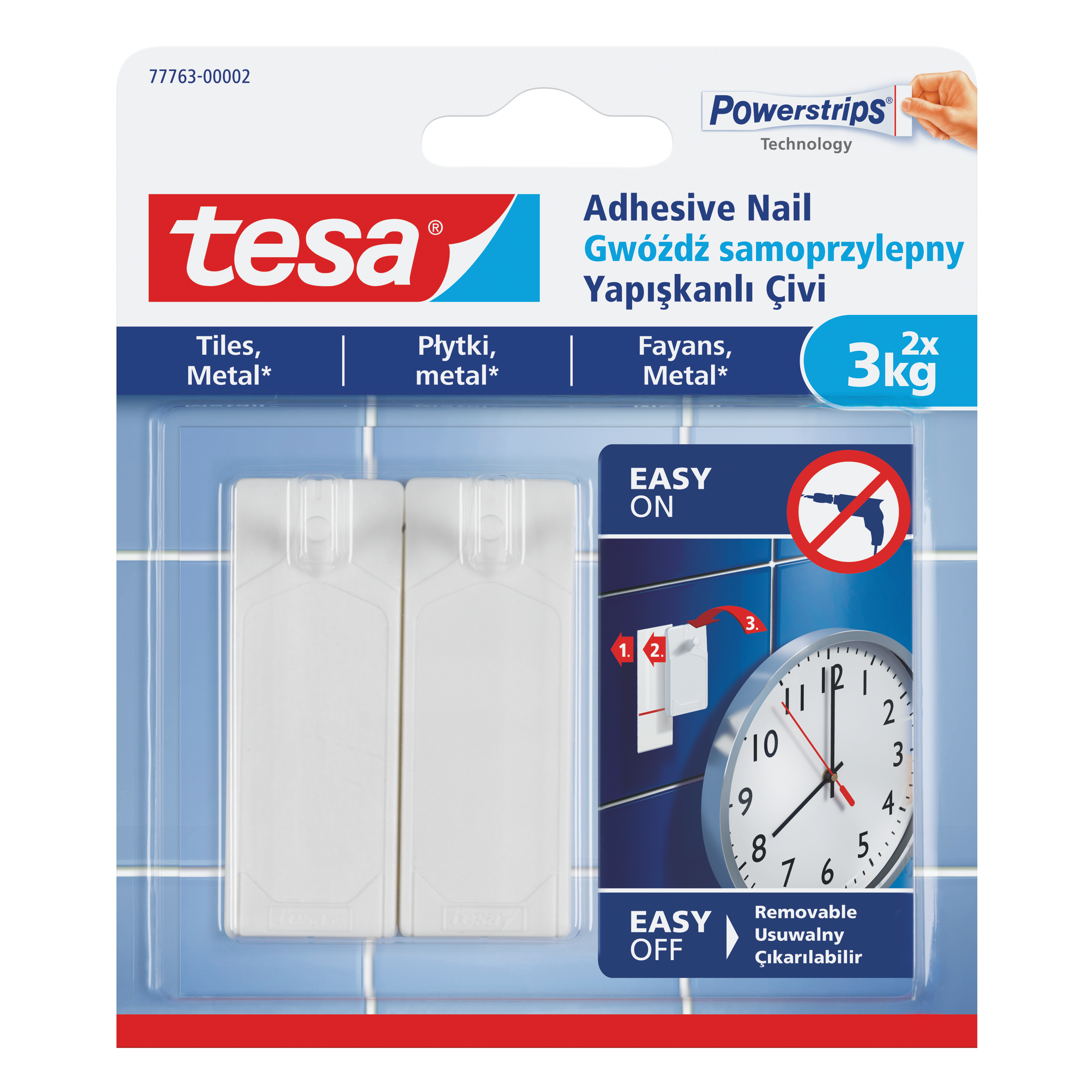 H7776302--Gwóździe samoprzylepne 2szt do 3kg do płytek (+3pl.)