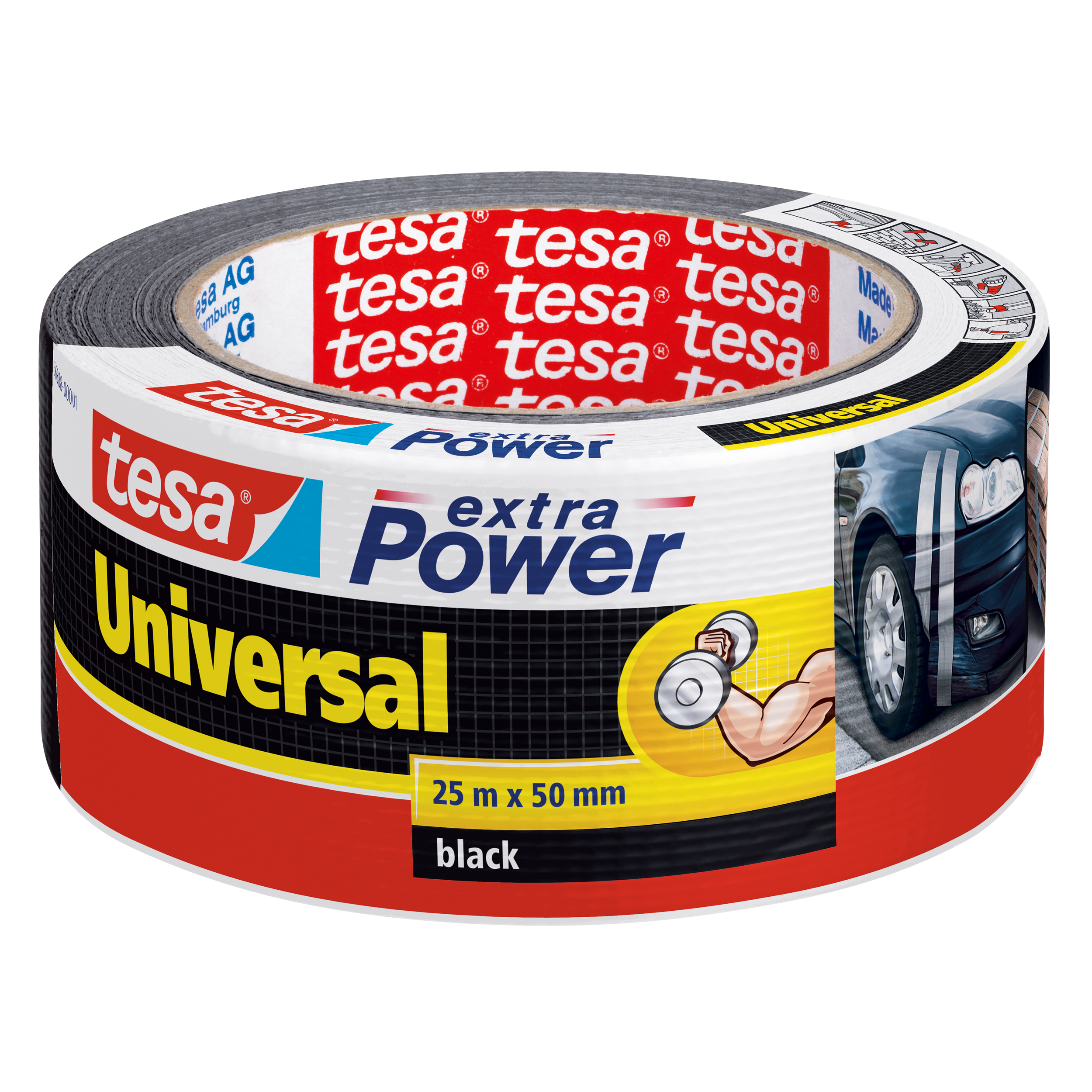 HZ563881--Taśma naprawcza extrapower 25m:50mm, czarna [opis cz/sk, pl]