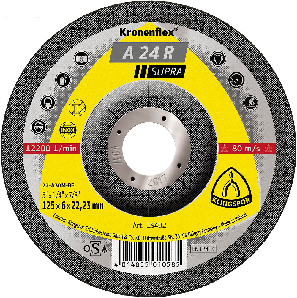 KL6807--Charakterystyka:Zalety: Optymalna receptura do obr&amp;oacute;bki staliMożliwość zastosowania r&amp;oacute;wnież do cięcia stali szlachetnejDobra wydajność cięciaOptymalna do przecinarek stacjonarnych 3 &amp;ndash; 5 KWDane techniczne:Śre