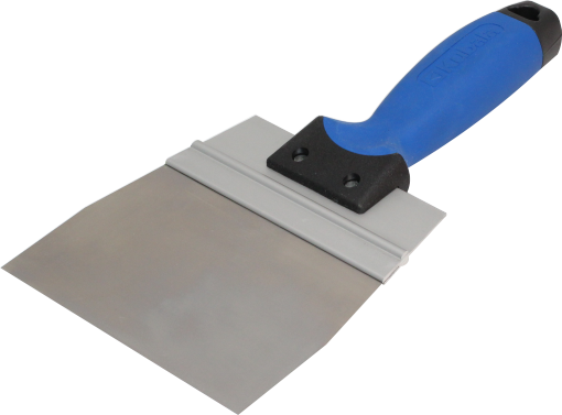 KU0547--Charakterystyka:stal nierdzewna, kwasoodporna, grubość: 0,5mmergonomiczny, wyprofilowany, dwuskładnikowy (G-15) uchwytczęść robocza osadzona w profilu aluminiowym, anodowanym dla wzmocnienia i zapewnienia idealnie prostej krawędzi roboczejdo prac bud