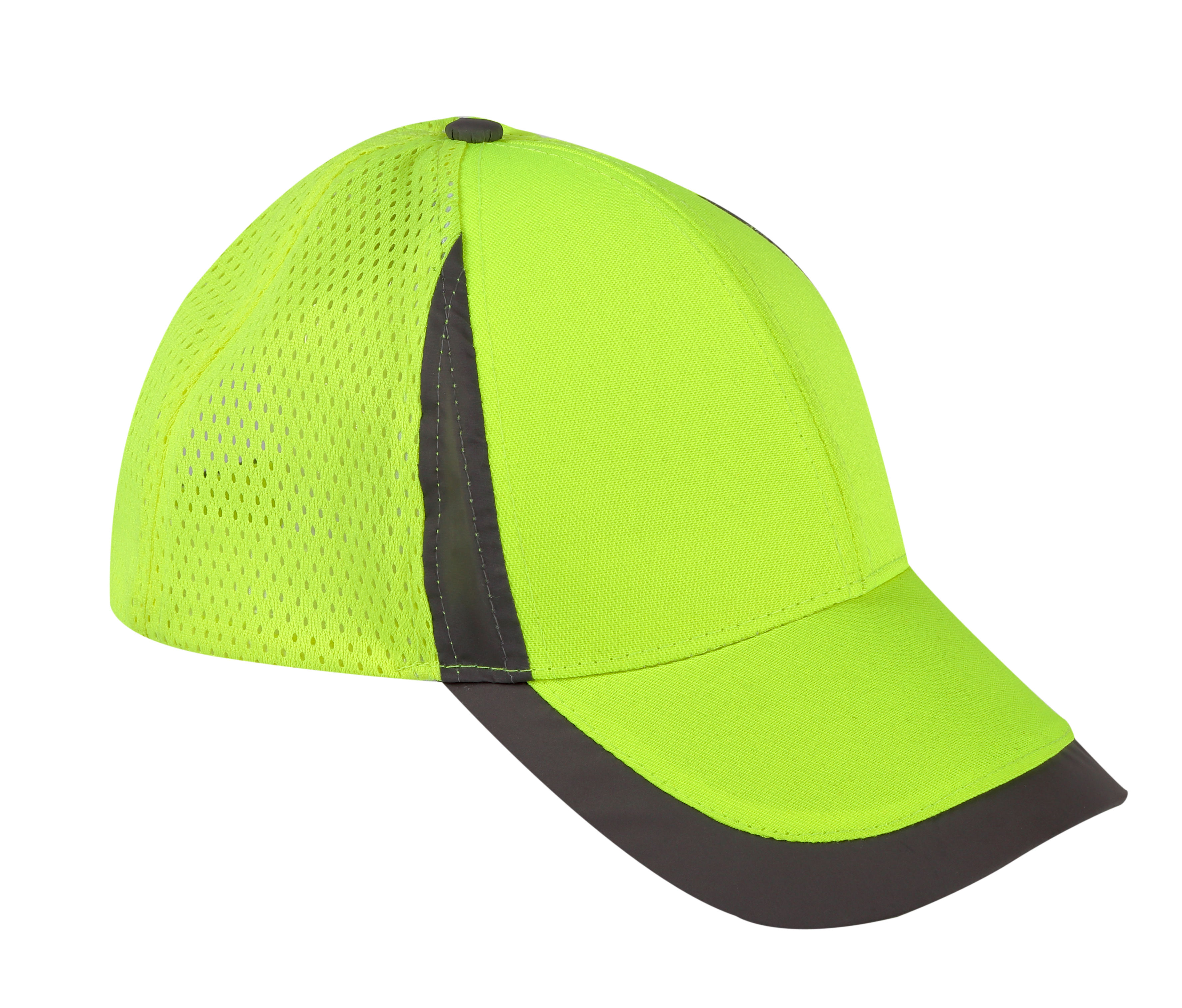 L1010500--Czapki z daszkiem siatkowe żółte l101050s, 12szt, ce, lahti