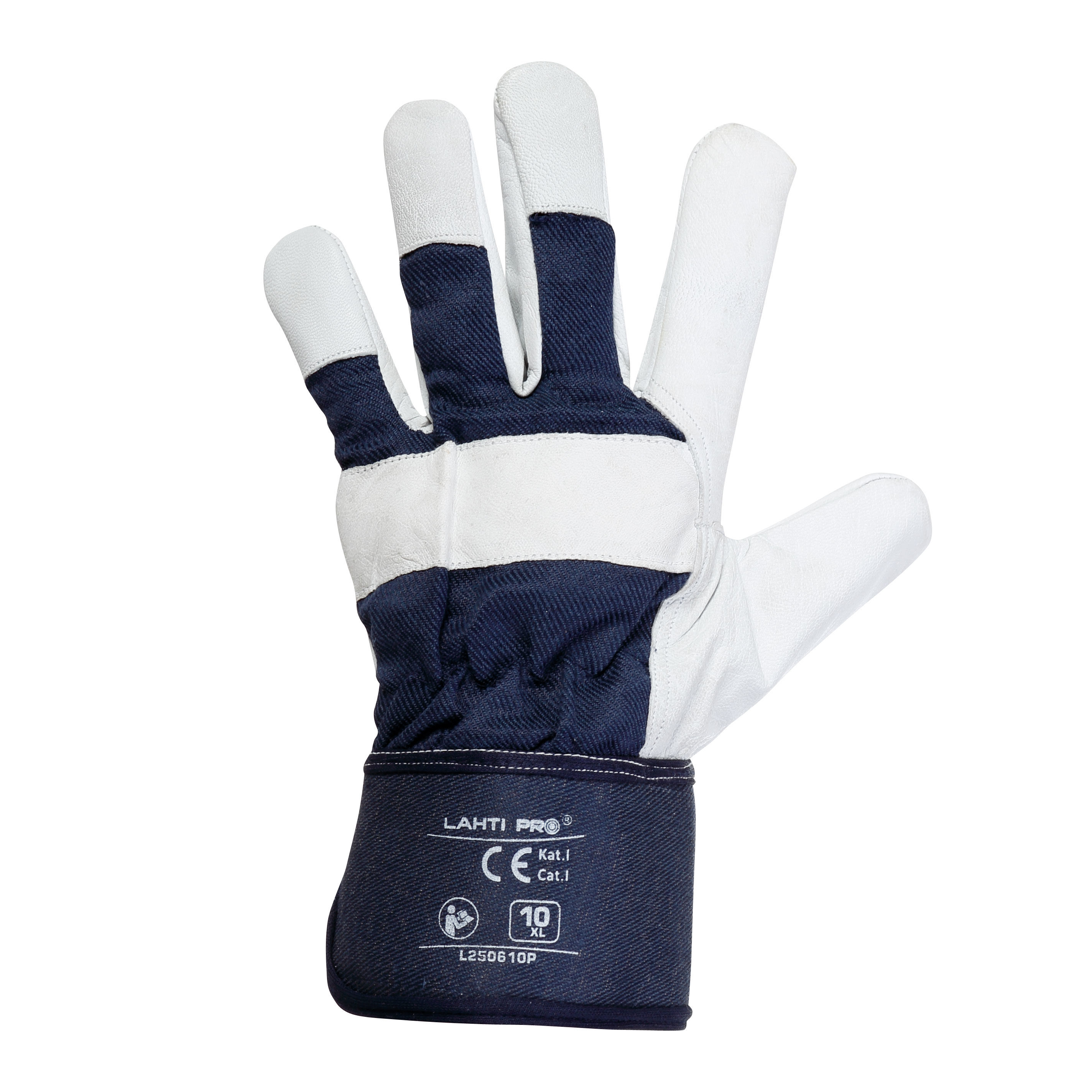 L250610K--Rękawice ociep. granatowe l250610p, karta, "10", ce, lahti