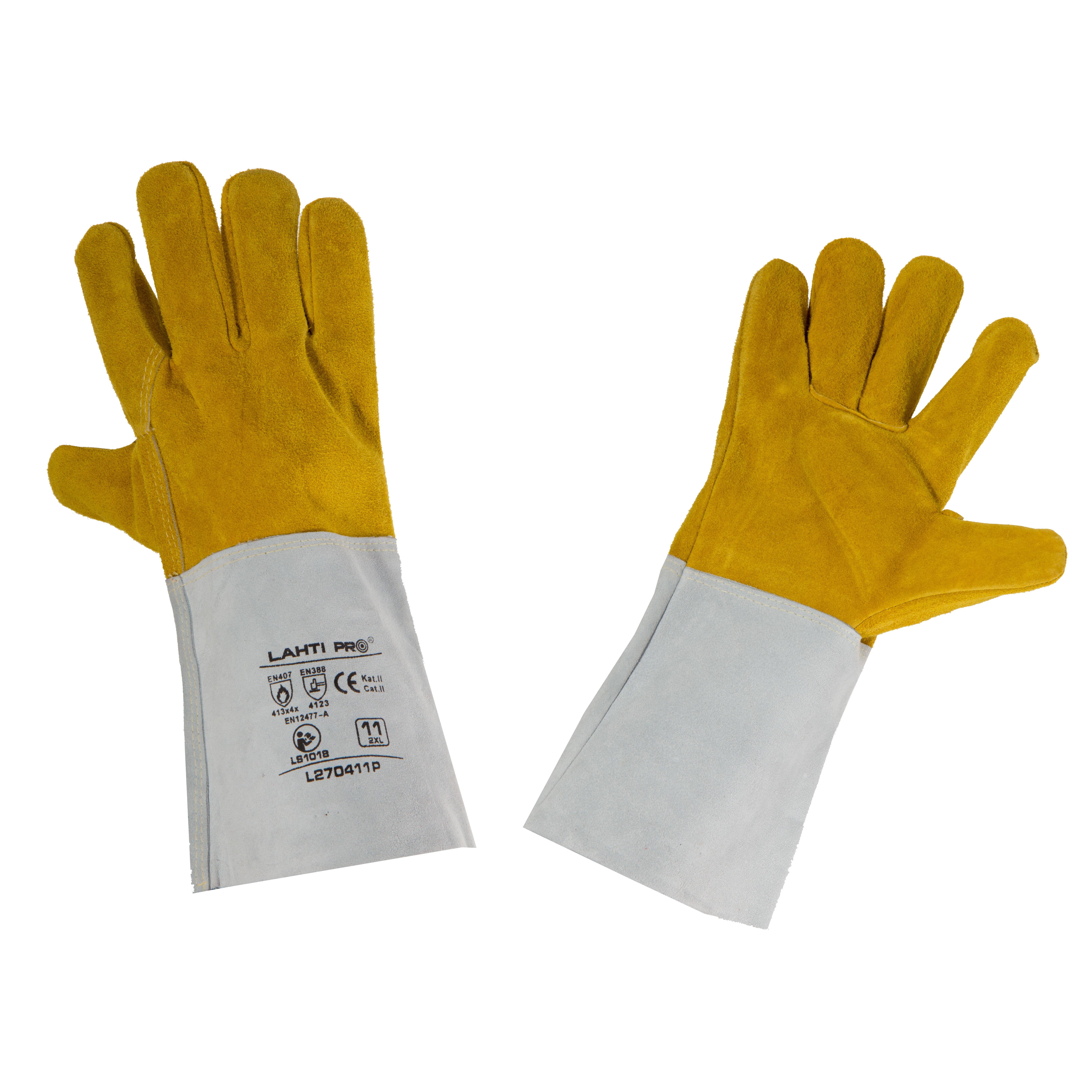 L270411K--Rękawice ze skóry, spaw., l270411p, karta, "11", ce, lahti