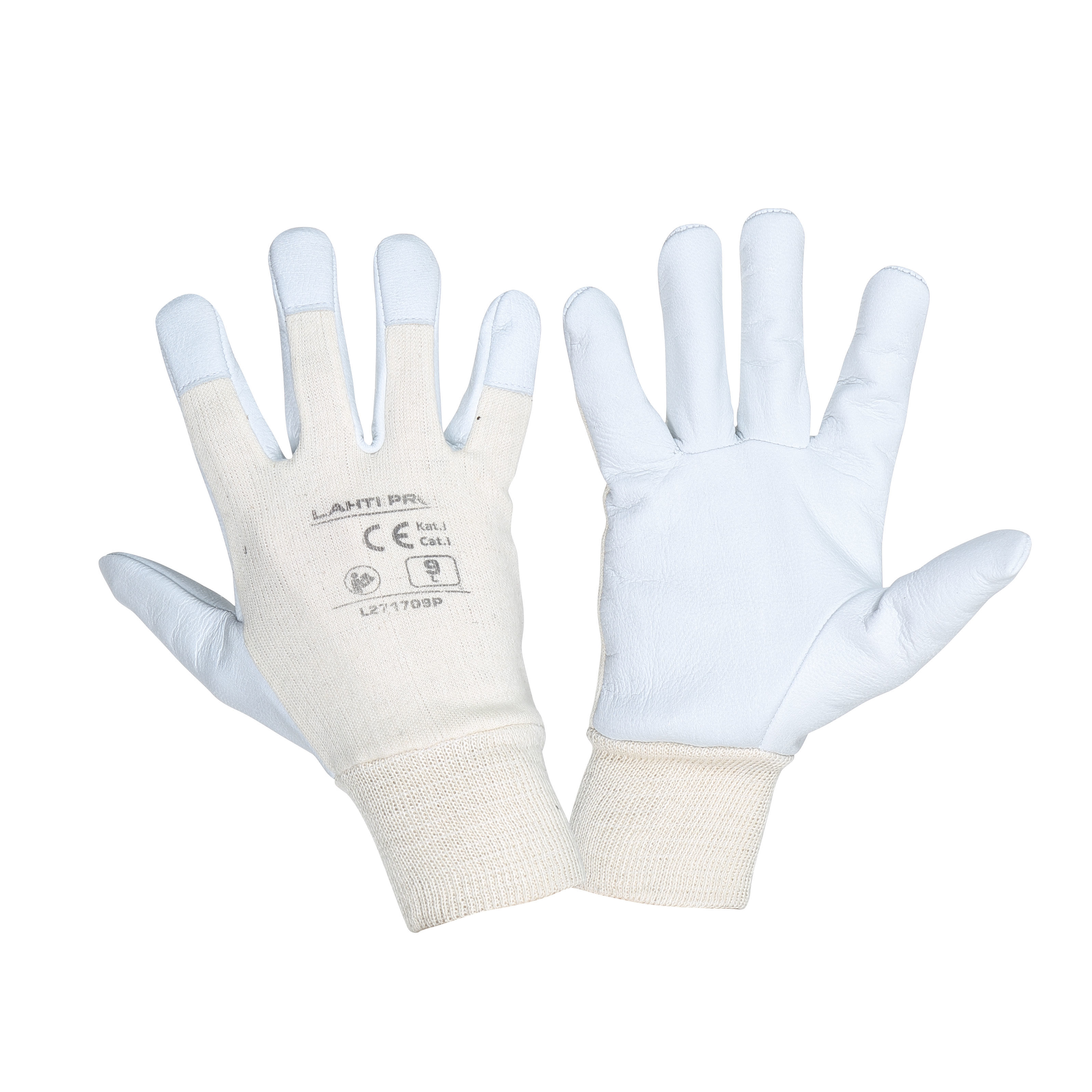 L271708W--Rękawice ze skóry koz. beż. l271708p, 12 par, "8", ce, lahti