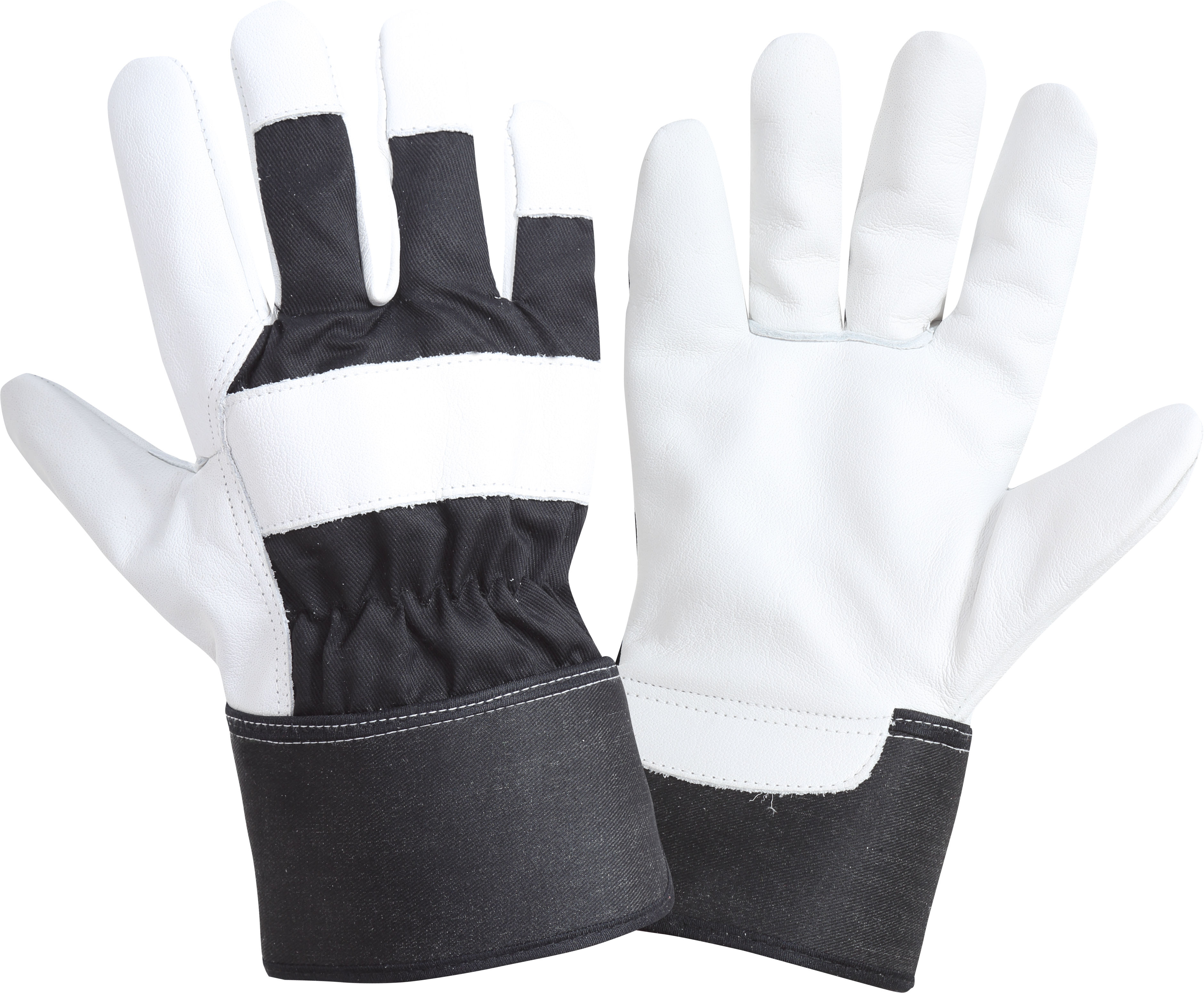 L272510K--Dane techniczne:Materiał: sk&amp;oacute;ra bydlęca licowa, poliesterWykonanie części chwytnej z jednego kawałka sk&amp;oacute;ry zwiększa trwałość rękawicy. Usztywniany mankiet zapewnia dodatkową ochronę nadgarstka.NORMA: EN 420