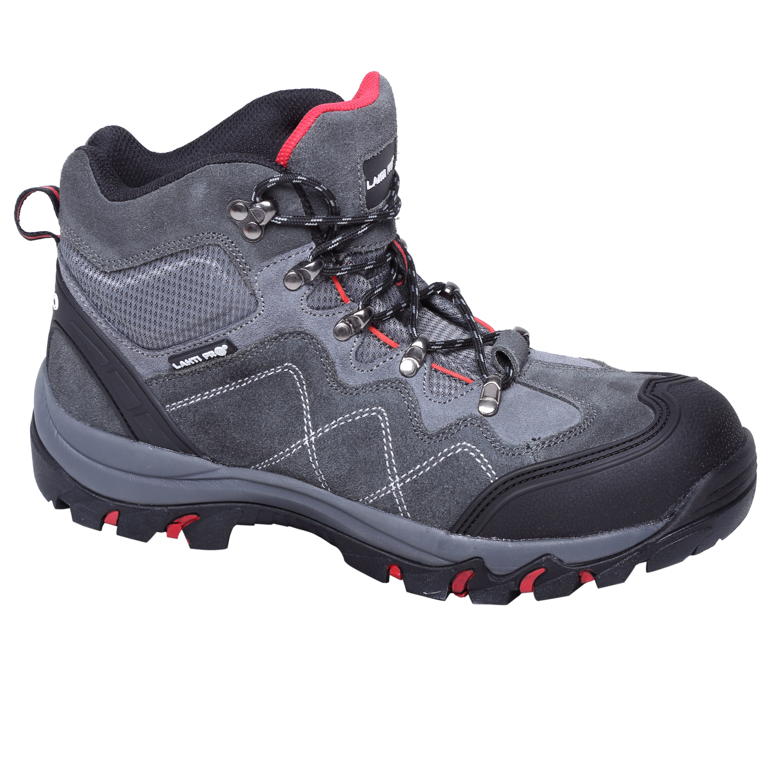 L3011039--Trzewiki zamszowe szaro-czerw., s1p sra, "39", ce, lahti