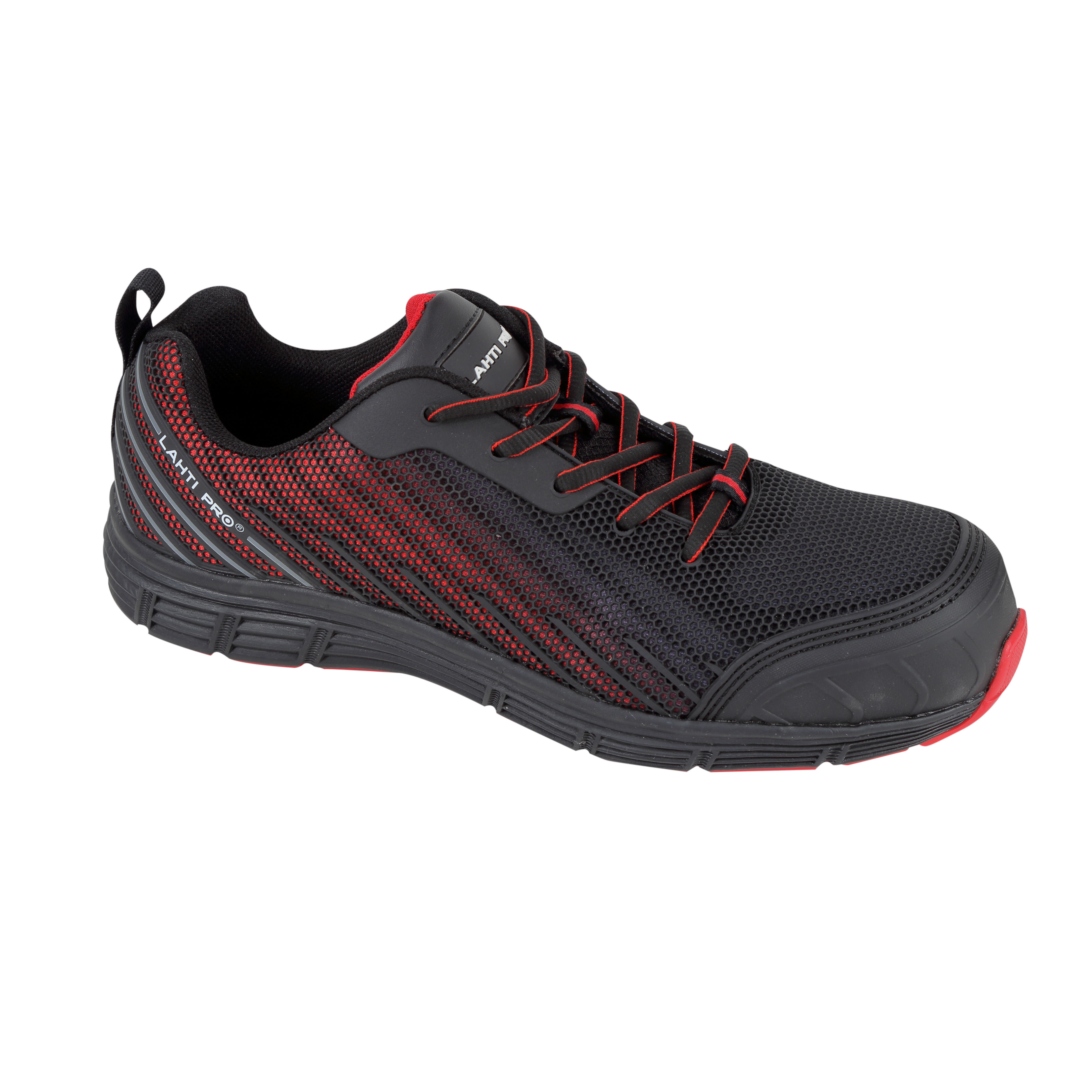 L3041741--Półbuty kpu/dzian. czar.-czerw., s1 src, "41", ce, lahti