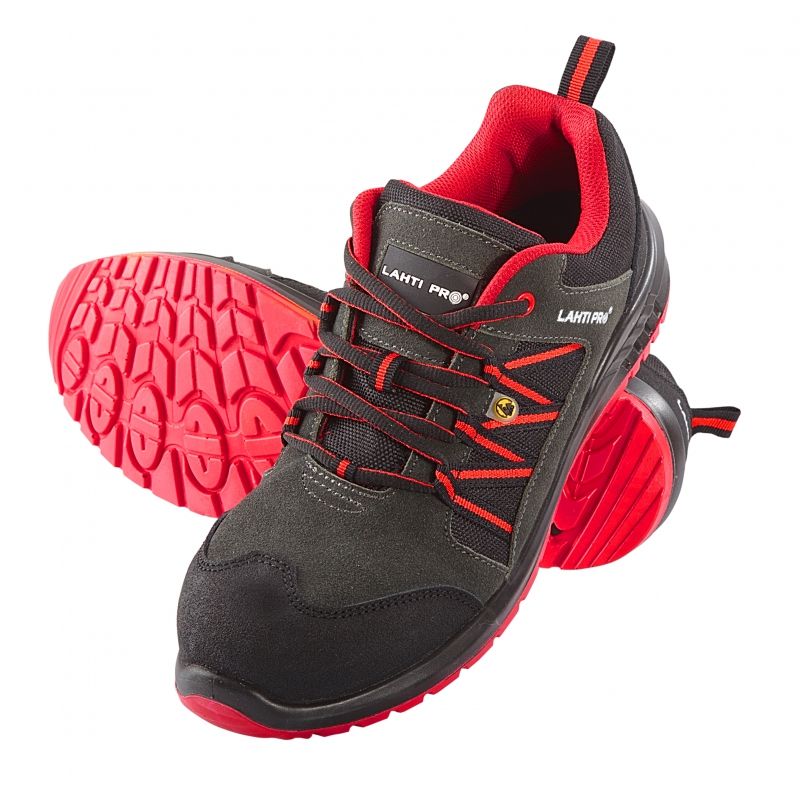 L3042343--Półbuty esd zamsz/oxford grafit-czer, s1 src, "43", ce,lahti