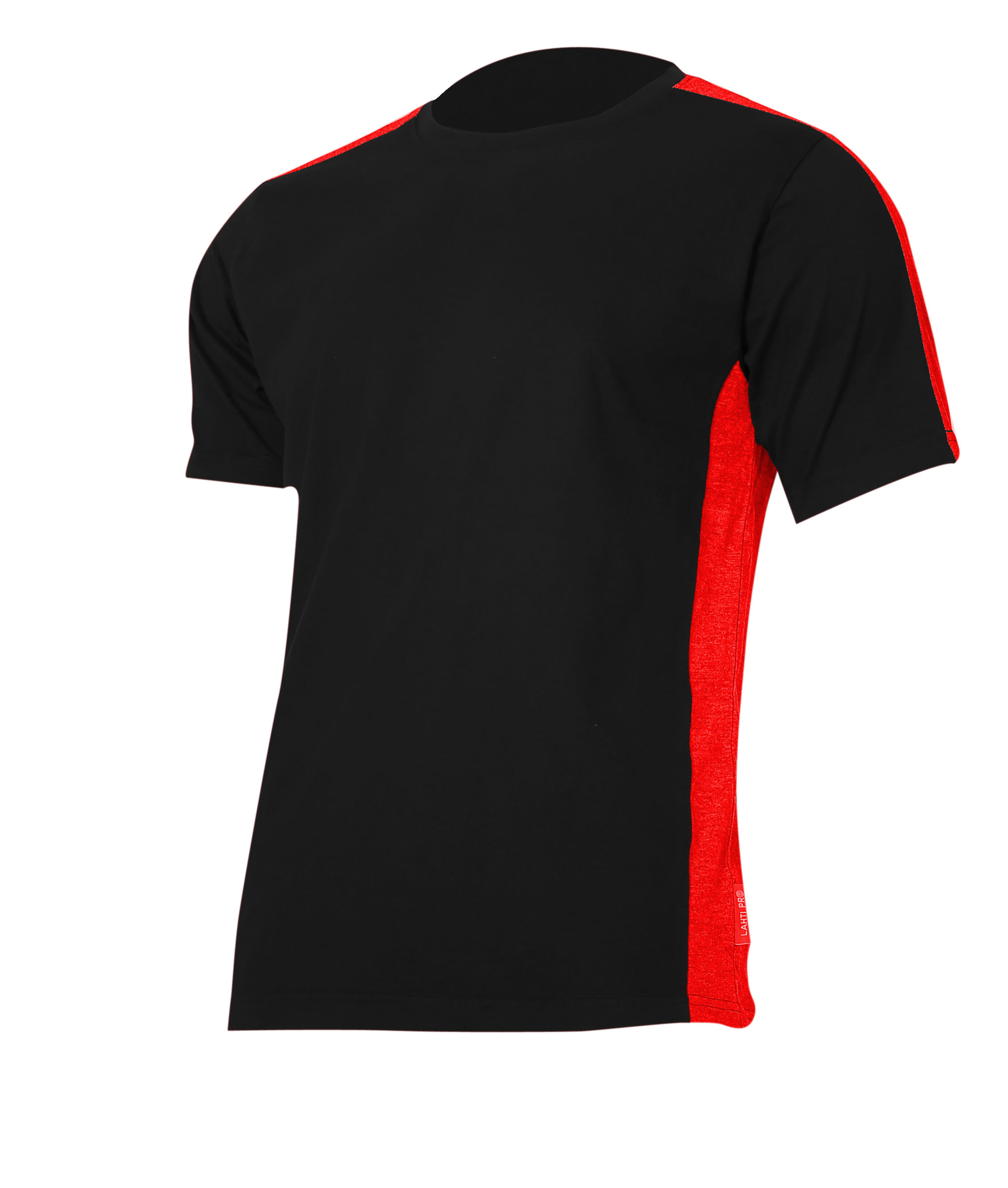 L4022702--Koszulka t-shirt 180g/m2, czarno-czerw., "m", ce, lahti