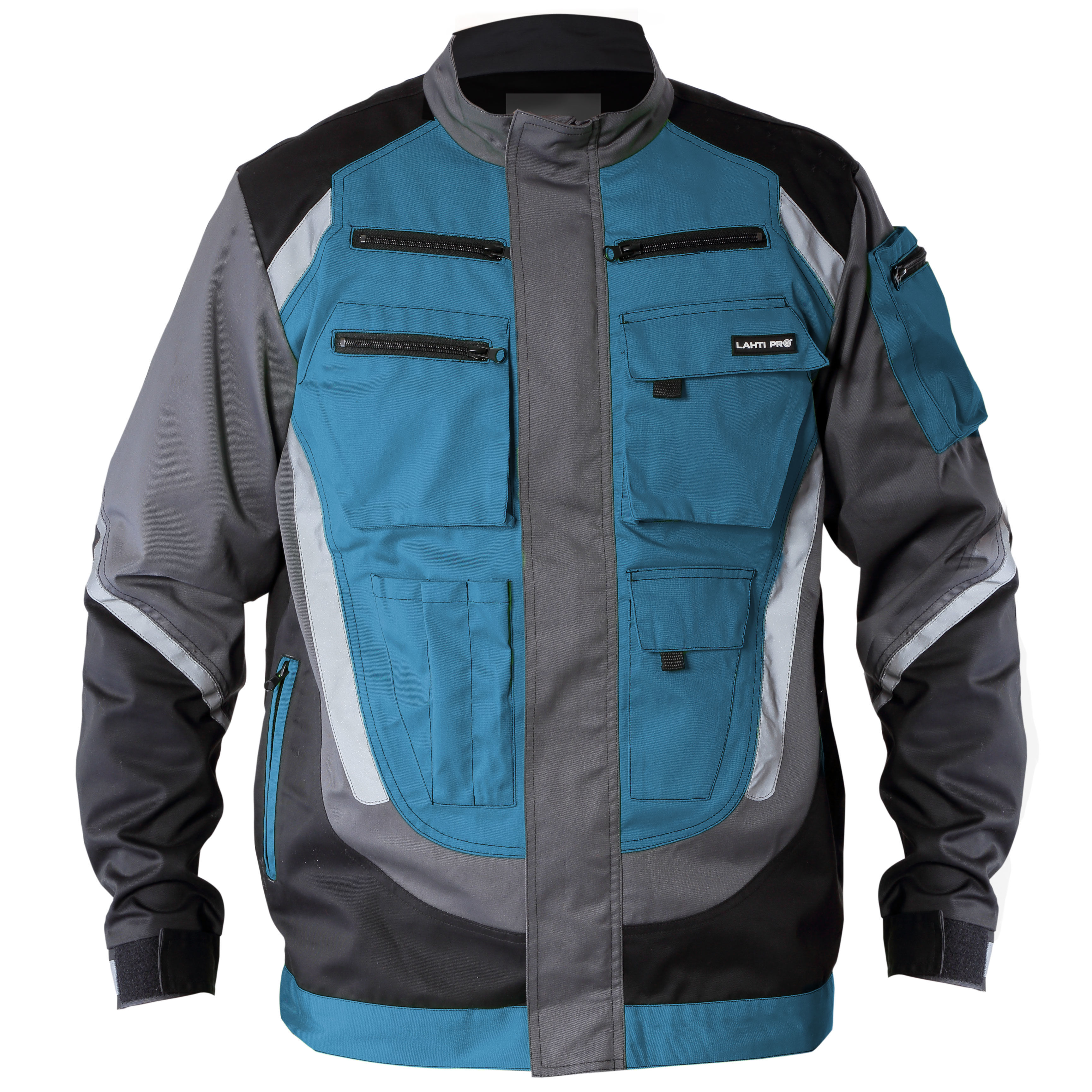 L4040303--Bluza czar-szar-turk. z pasami odblask., "l", ce, lahti