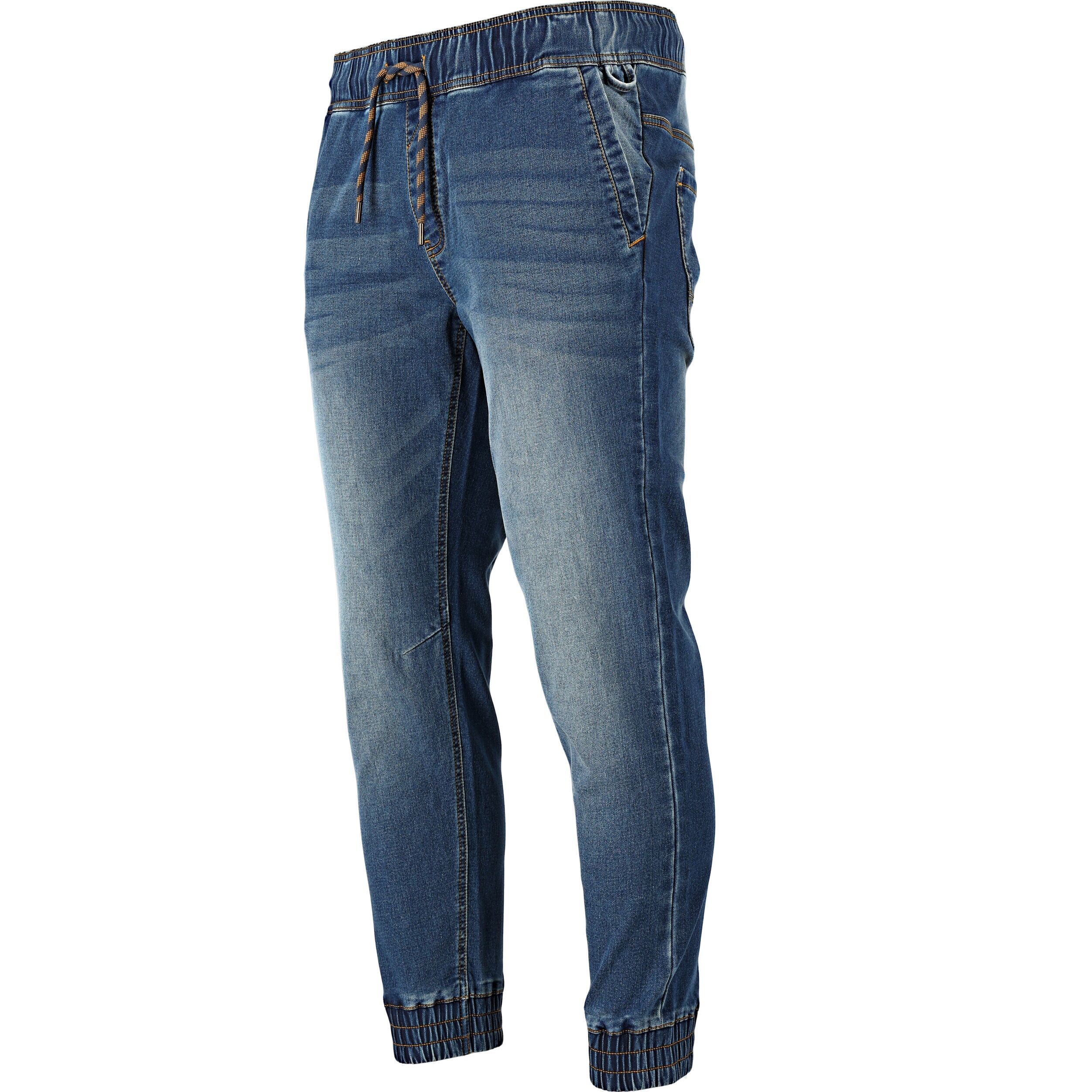 L4053501--Spodnie joggery jeansowe niebieskie stretch, "s", ce, lahti