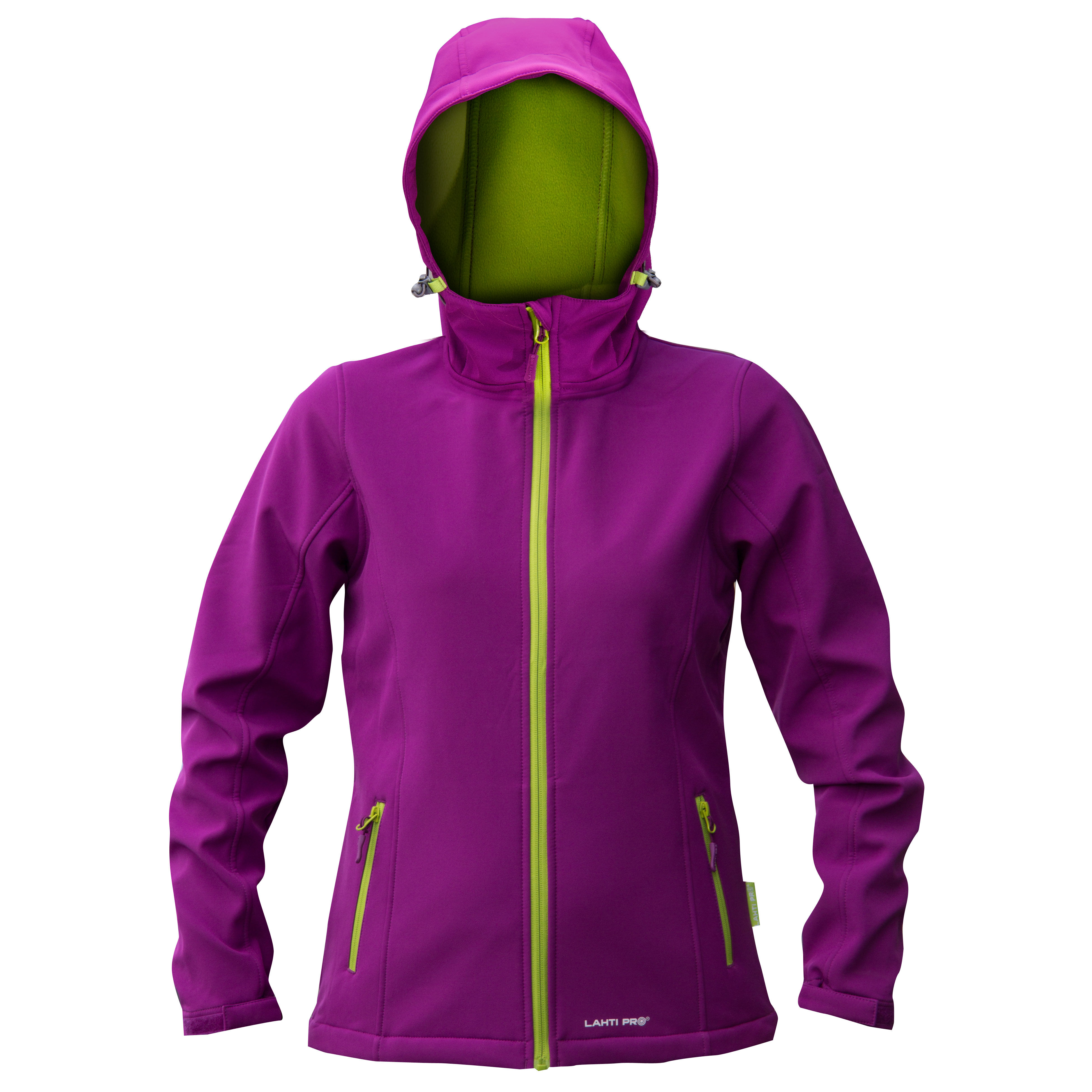 L4090505--Kurtka softshell z kapt. fiol.-ziel., damska,"2xl",ce, lahti