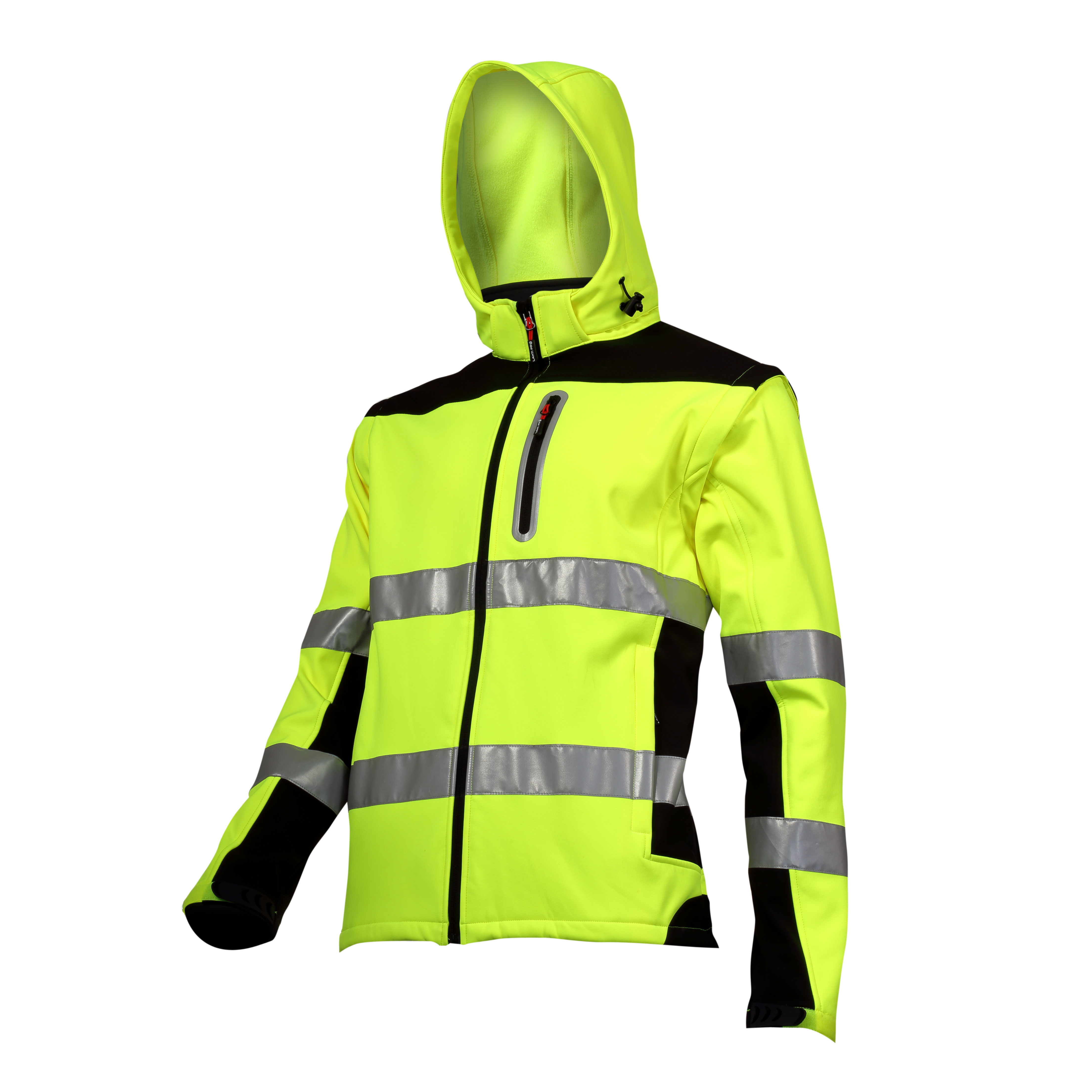 L4091902--Softshell ostrzeg. z odpinanymi ręk., żółty, "m", ce, lahti