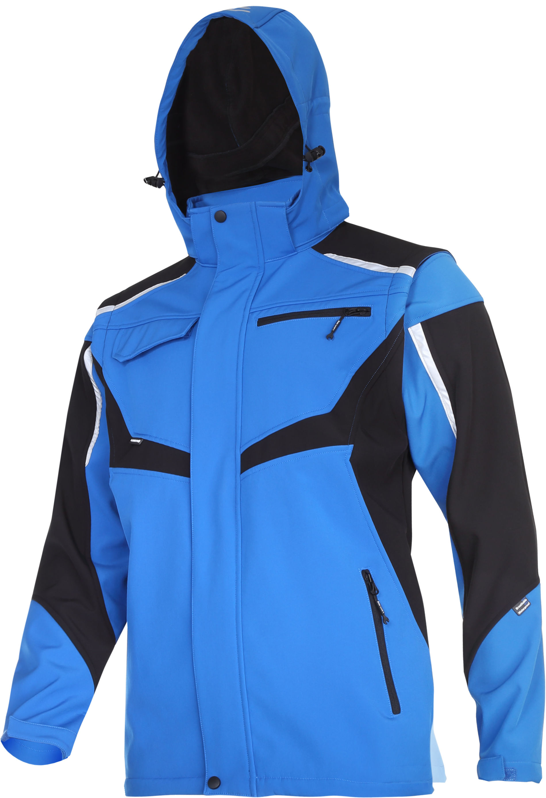 L4093004--Kurtka softshell z kapt. i odp.rękaw.,nieb-cza,"xl",ce,lahti