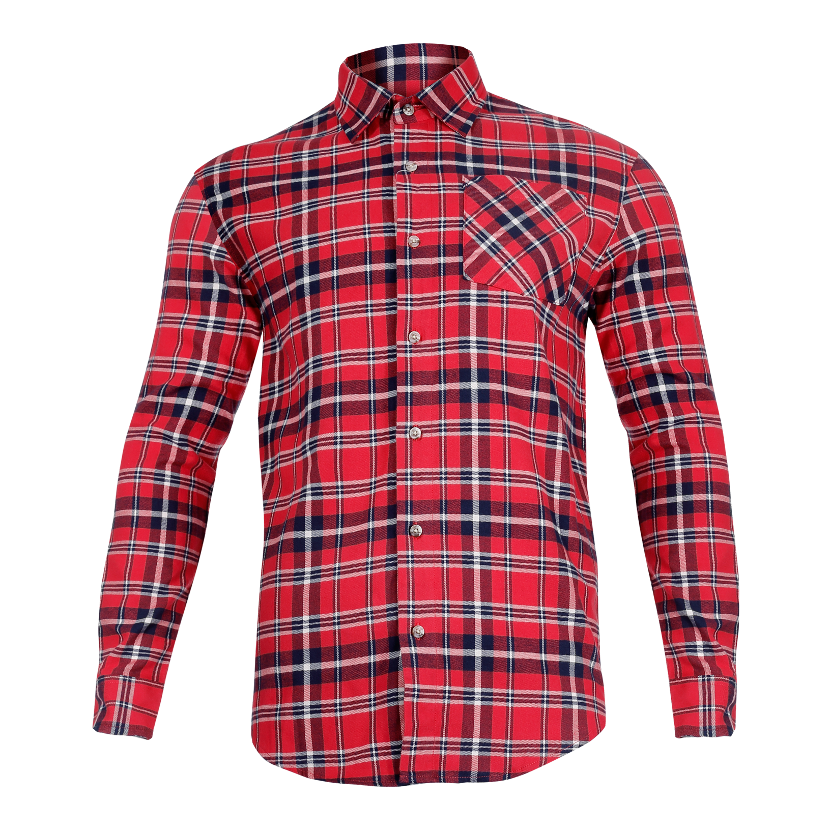 L4180303--Koszula flanelowa czerw-granat., 170g/m2, "l", ce, lahti