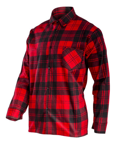 L4180901--Koszula flanelowa czerwona, 170g/m2, "s", ce, lahti