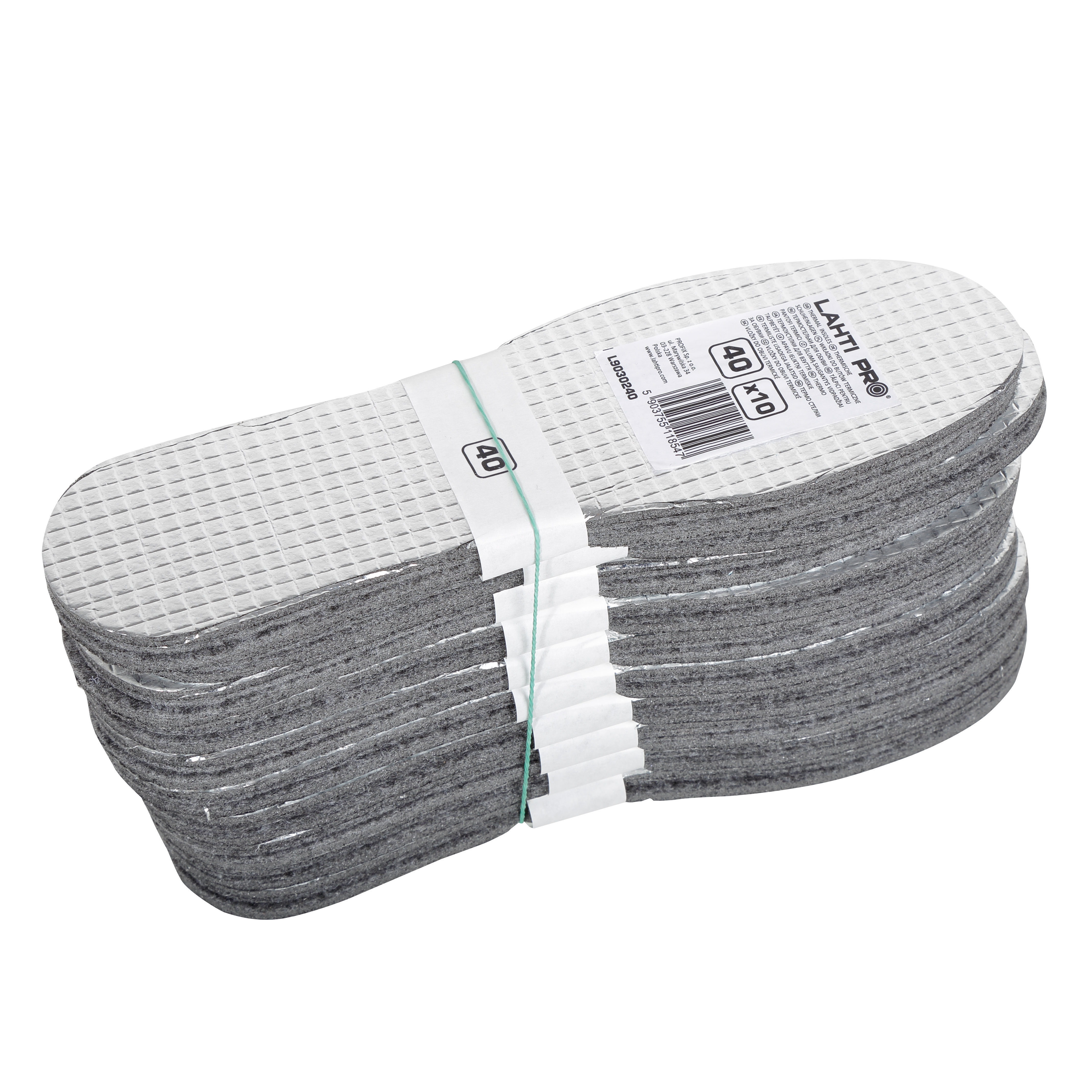 L9030244--Specyfikacja:MATERIAŁ: Tr&amp;oacute;jwarstwowa konstrukcja - wysokiej jakości wł&amp;oacute;knina filcowa/gąbka/folia aluminiowa, grubość 6 mmWkładki zapewniają podwyższoną izolację termiczną, pochłaniają wilgoć, ułatwiają dopasowanie wkłade