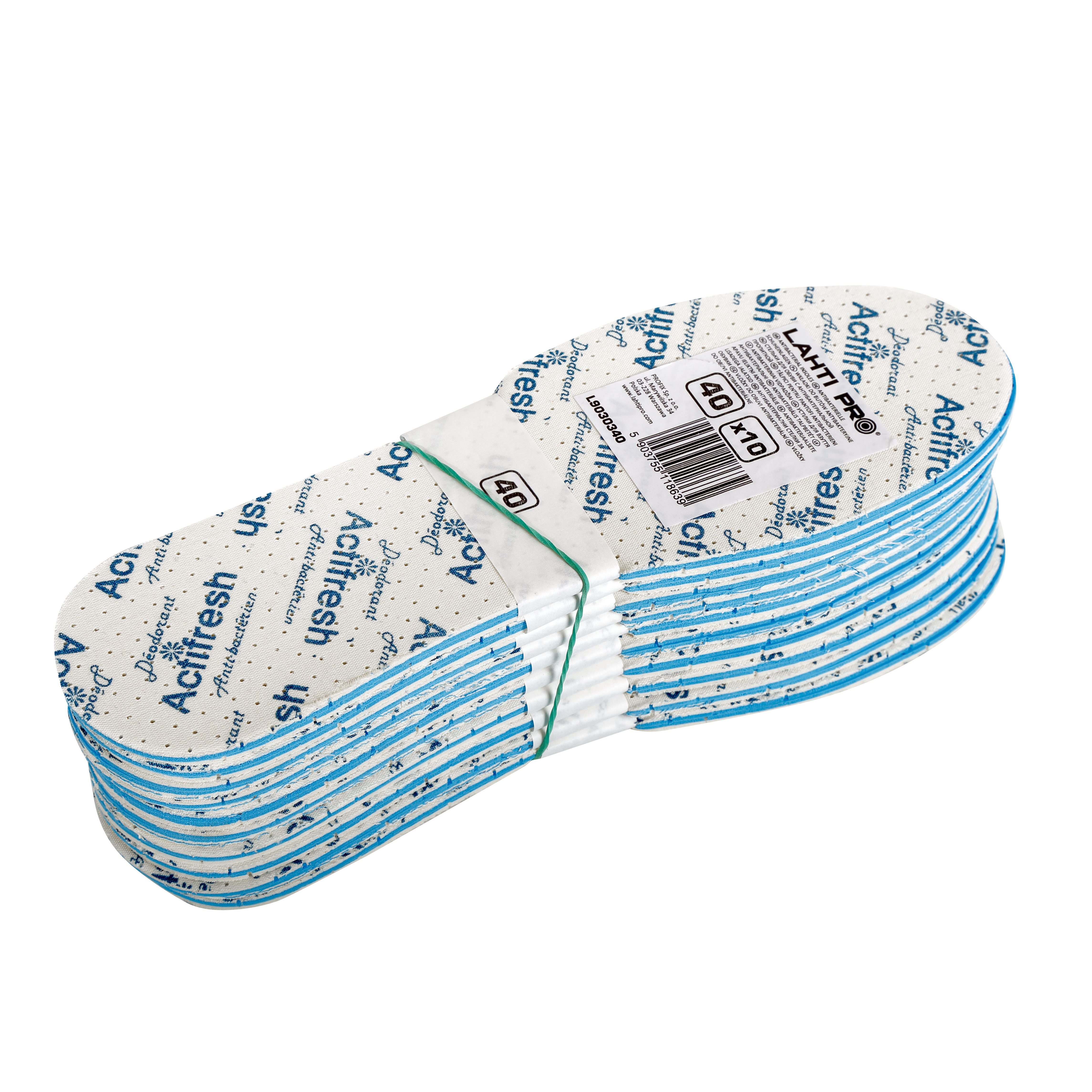 L9030346--Wkładki do butów antybakteryjne, 10 par, "46", lahti