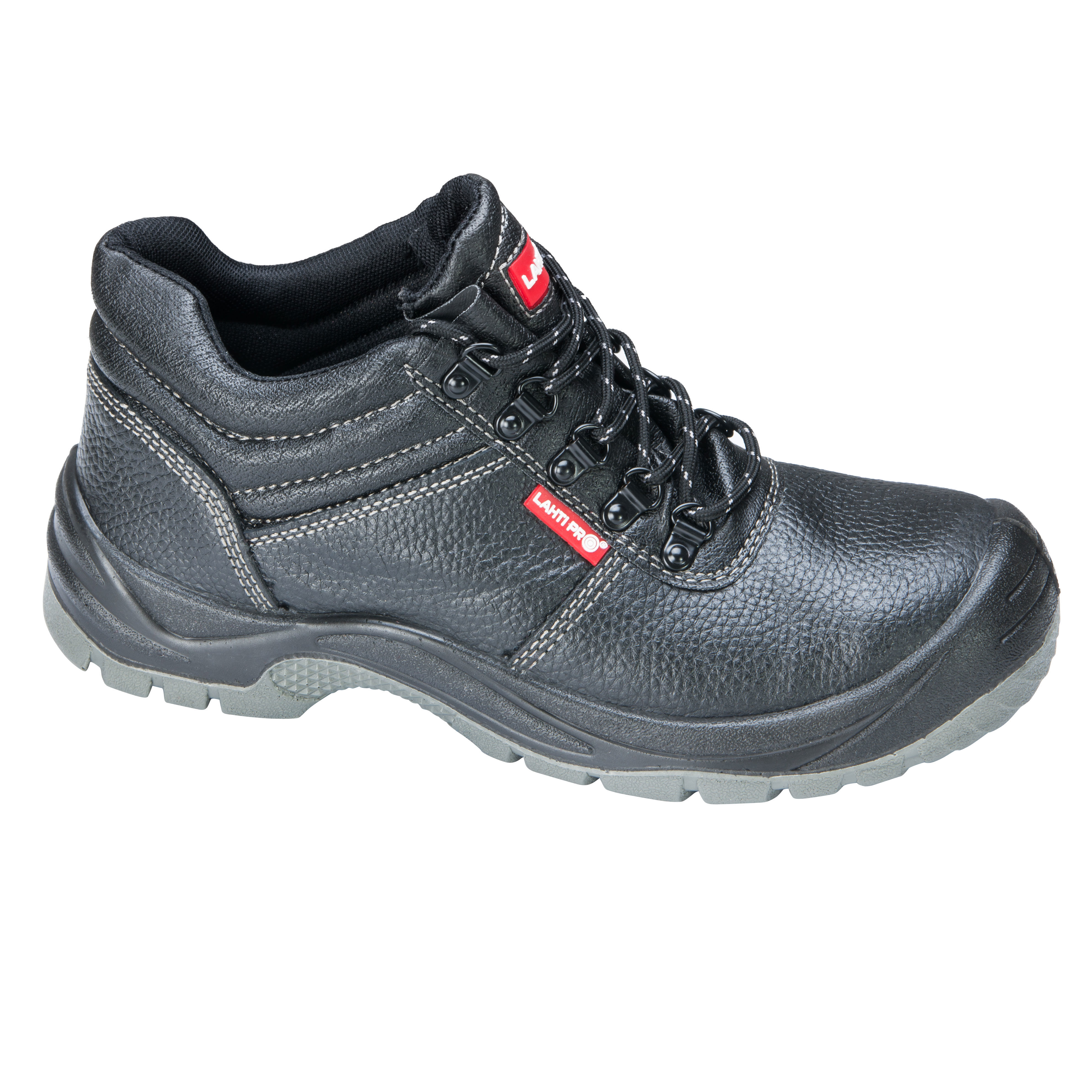 LPTOMG42--LPTOMG42 Trzewiki ochronne męskie, sk&amp;oacute;ra, S3 SRC, R.42, CEWysokiej jakość p&amp;oacute;łbuty ochronne. Buty robocze posiadają stalowy podnosek ochronny zabezpieczający palce stopy przed uderzeniem z energią 200J.Specyfikacja:Podesz