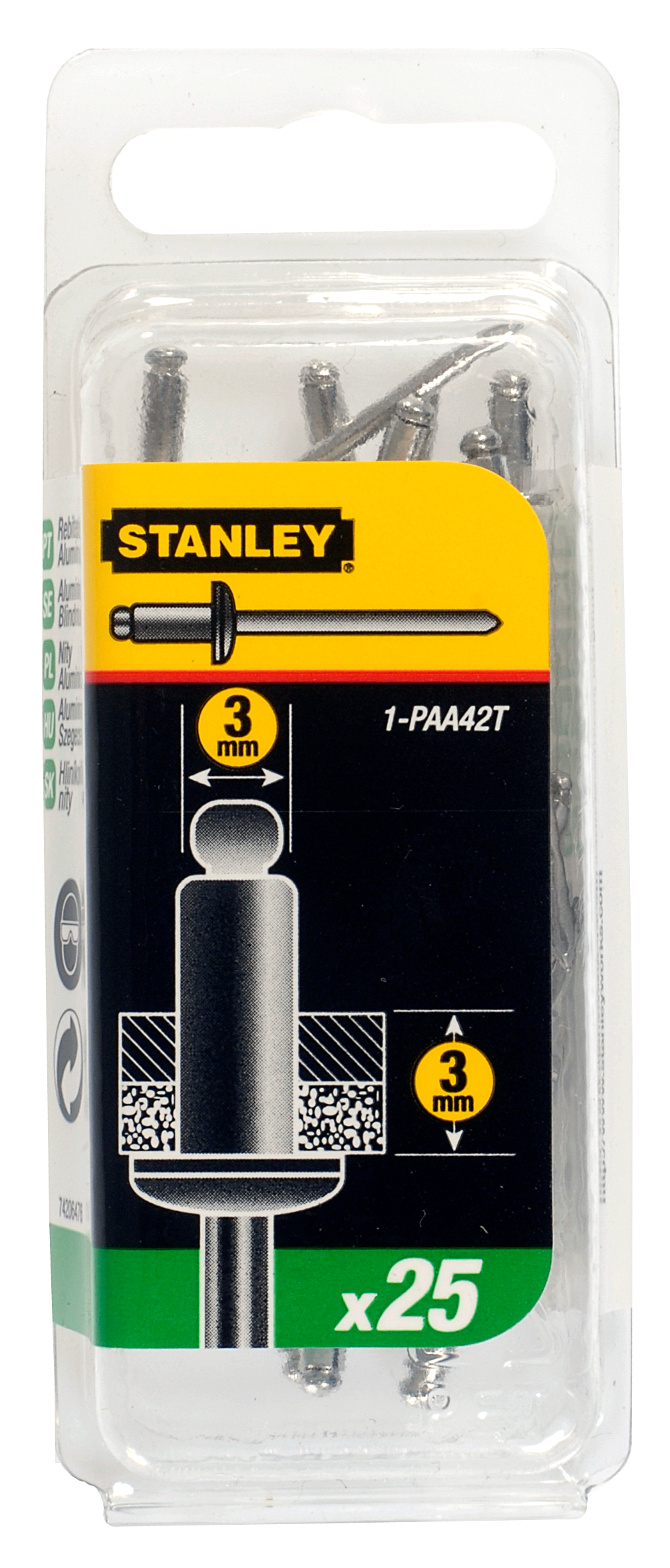 PAA42T1--Nit aluminiowy 1/8" x 1/8" (3x3mm) 25szt