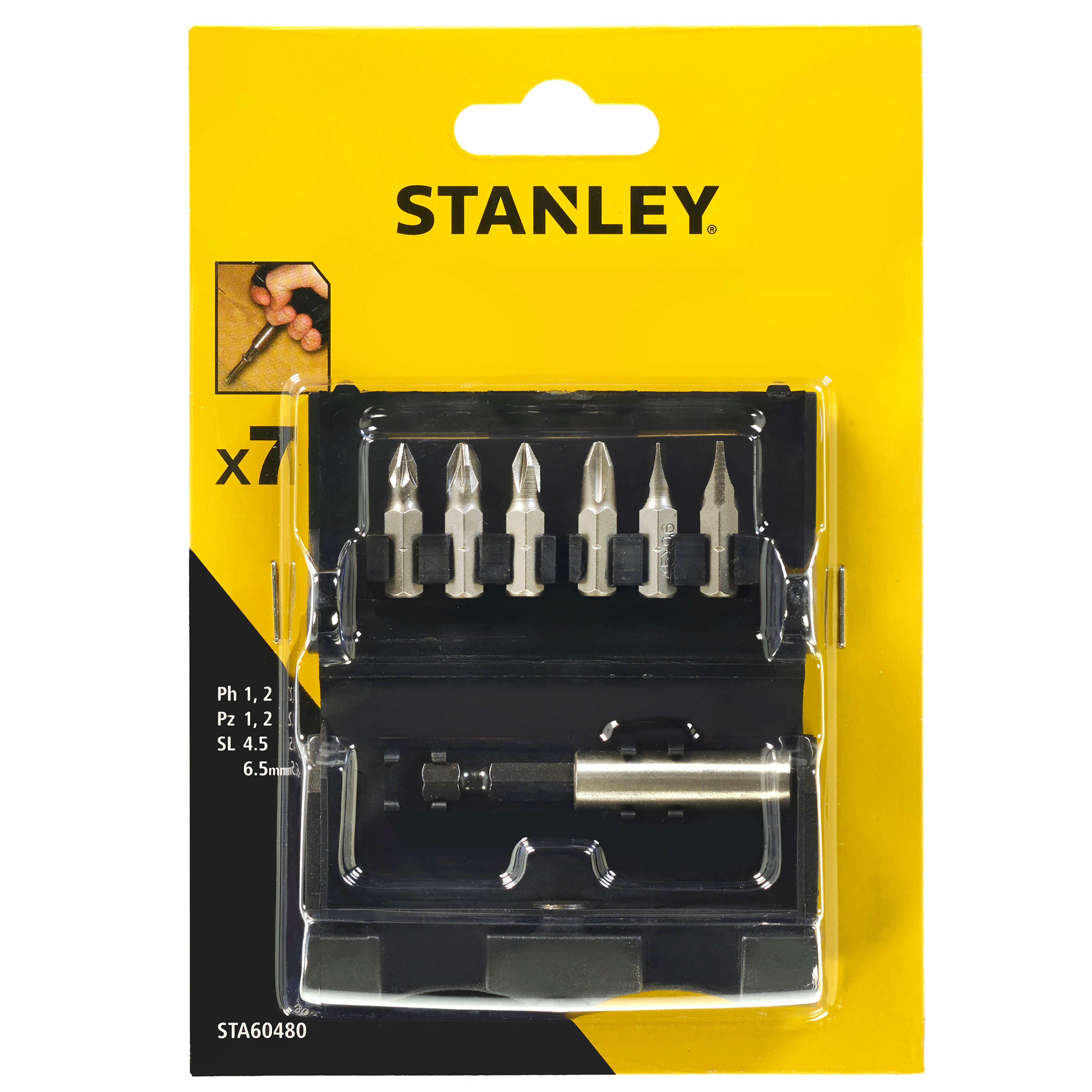 STA60480--Końc. wkręt. kpl. pz1;2/25;ph1;2/25;sl4,5;6,5 + uchwyt magn.