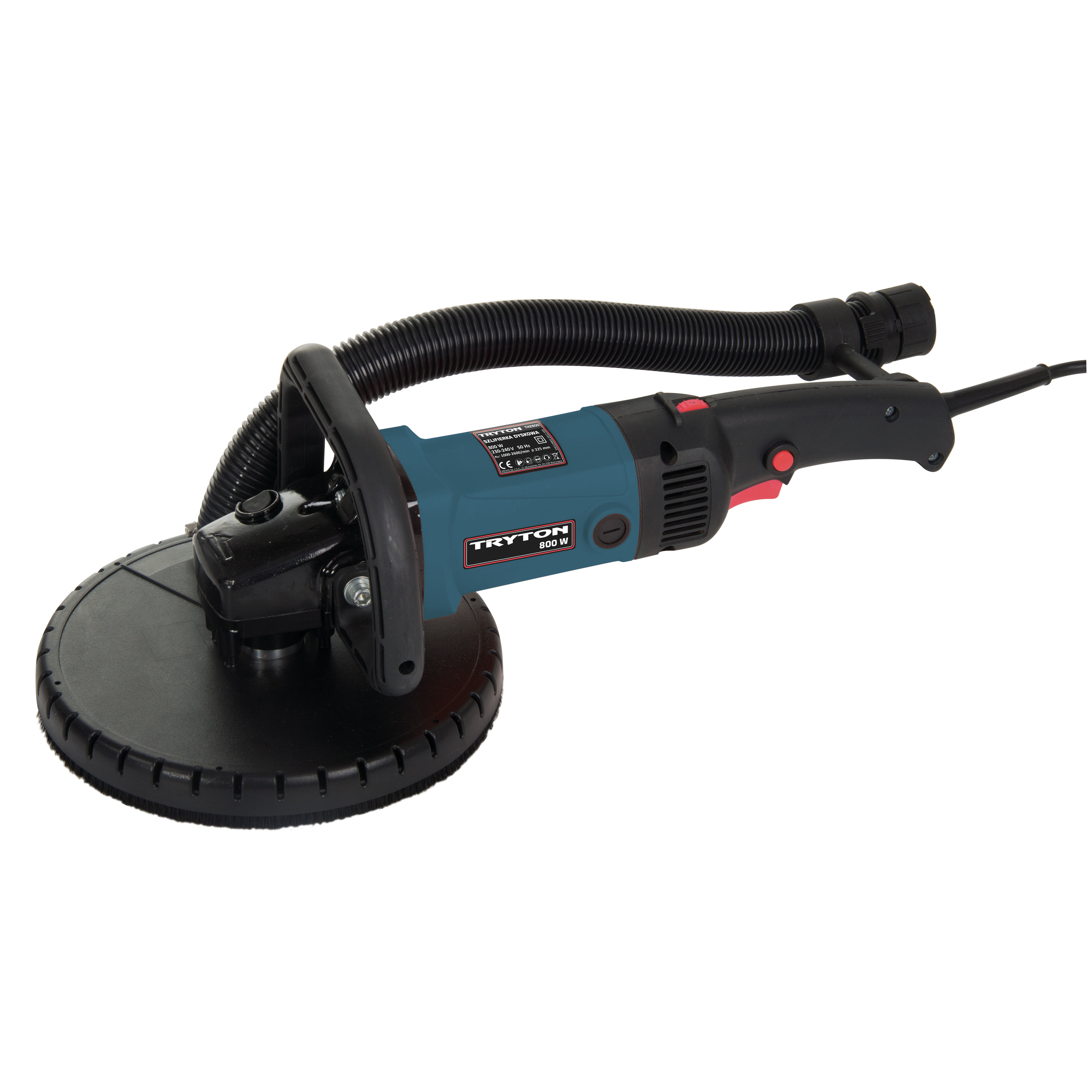 THZ800--THZ800 Szlifierka do ścian 800W, TrytonDane techniczne:Moc silnika: 800WŚrednica tarczy: 225mmPrędkość obrotowa szlifierki: 1000 - 2600 obr./min. - elektroniczna regulacja obrot&amp;oacute;wDługość przewodu zasilającego: 4,8mWaga: 3,75kgWyposażen