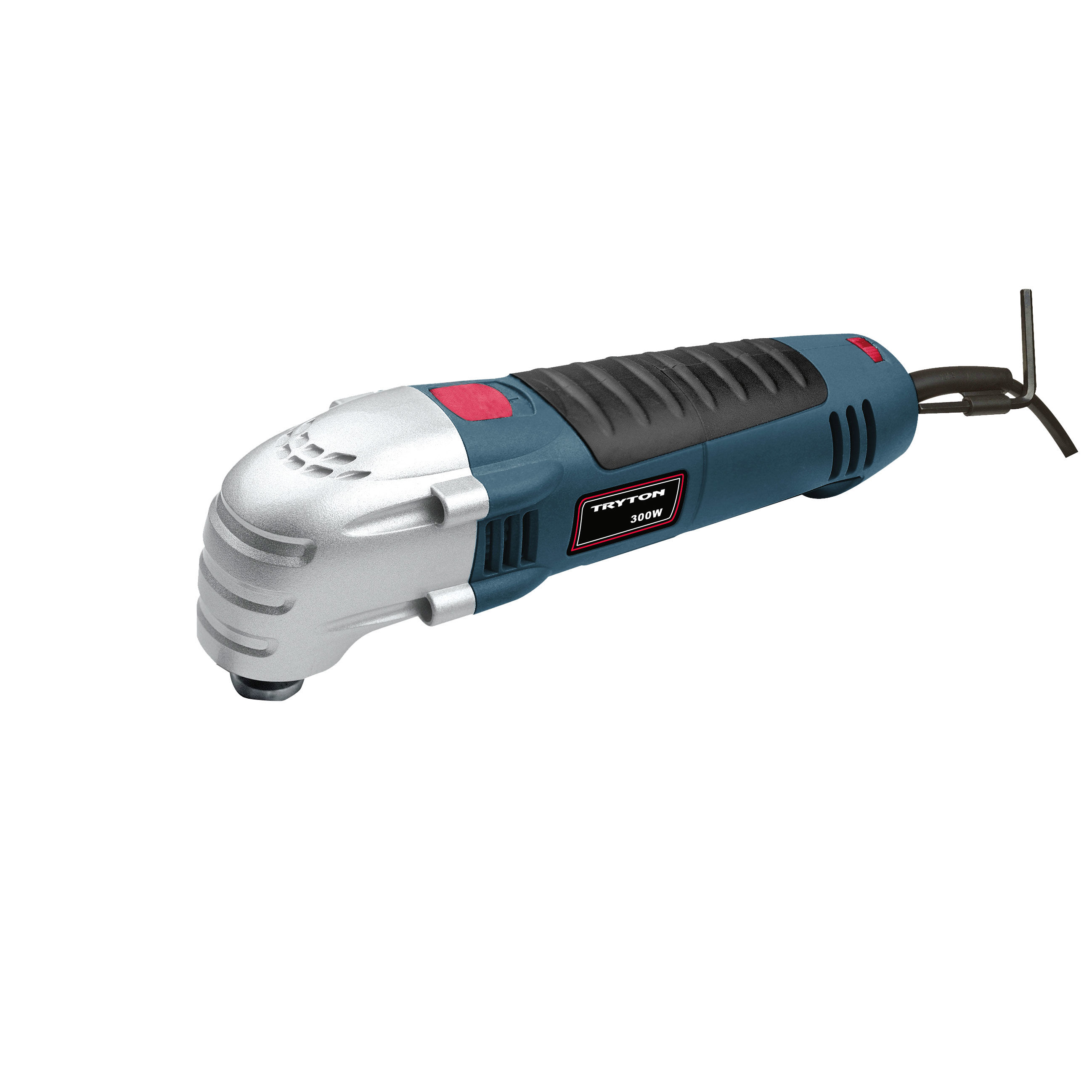 TM300--Cechy:Płynna regulacja oscylacjiElektroniczna stabilizacja obrot&amp;oacute;w przy zmianie obciążeniaFunkcja cięcia drewna, metali nieżelaznych, tworzyw sztucznych oraz szlifowaniaAkcesoria 40 szt. (EATM301A, EATM301P, 93126, 93110)Wyposażenie: s