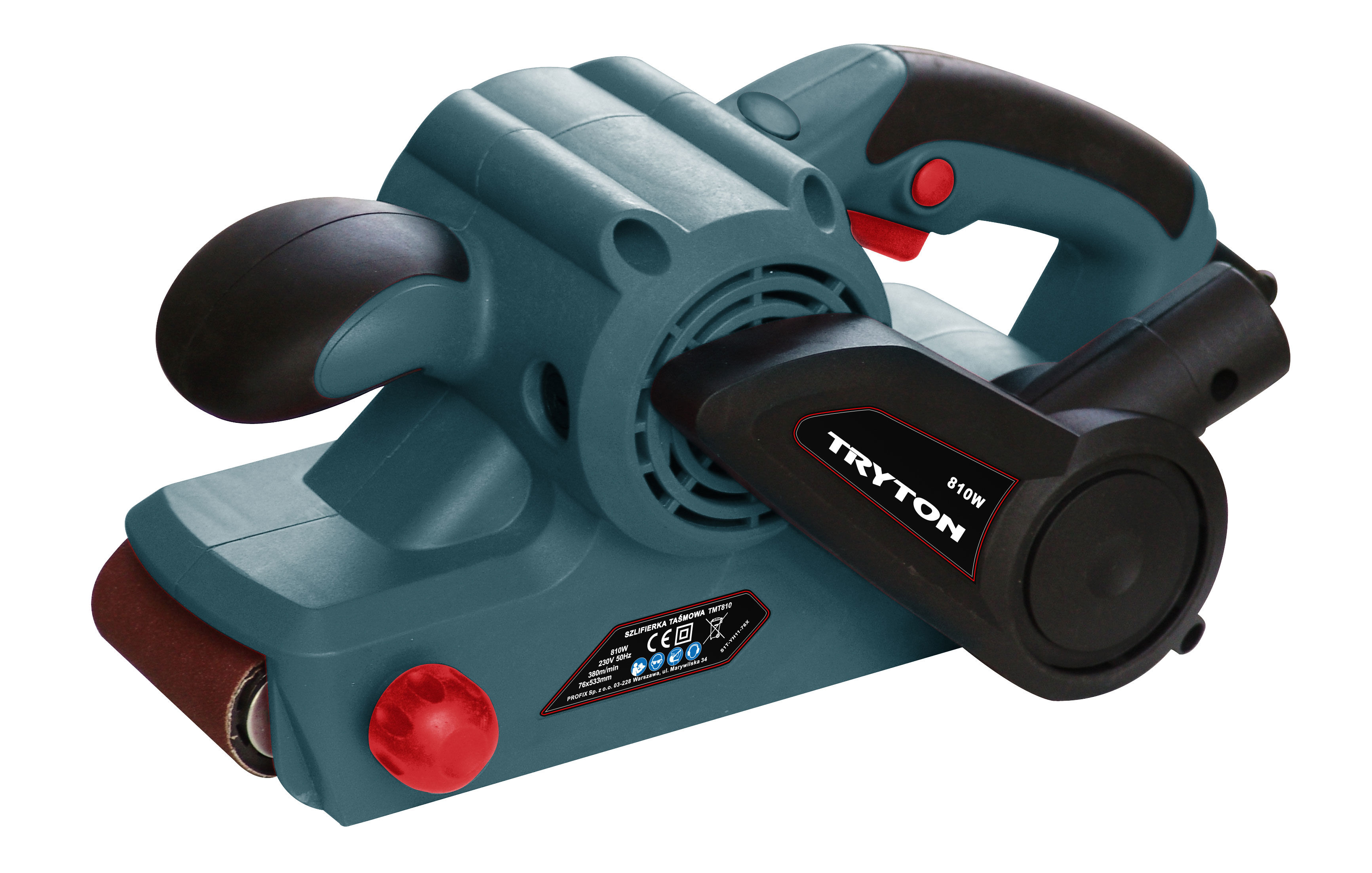 TMT810K--Cechy:Duża moc silnika i wysoka prędkość przesuwu taśmy zwiększają wydajność elektronarzędziaSpecyfikacja:Moc 810 WRozmiar taśmy 76 x 533 mmPrędkość przesuwu taśmy 380 m/min.Wyposażenie worek na pył, pas ścierny 76 x 533 mm