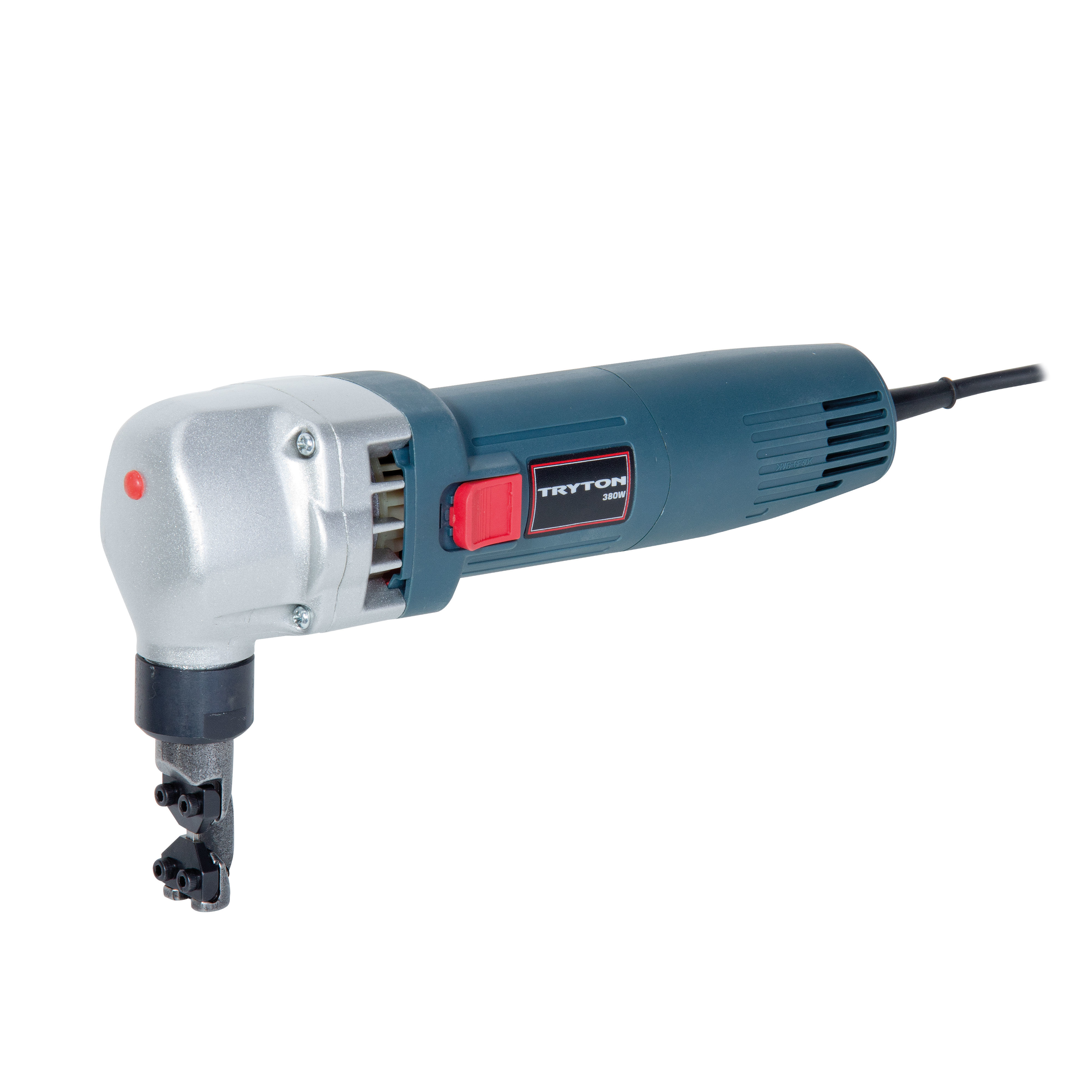 TNB380K--TNB380K Elektryczne nożyce do blachy 380W, 1700/min, 2 noże, kuferElektryczne nożyce do blachy płaskiej trapezowej falistej Tryton TNB380KMoc 380W, Prędkość skokowa 1700/min,Max. grubość cięcia:stal miękka 1.8mmstal stopowa 1.2mmstal nierdzewna 1.0mm