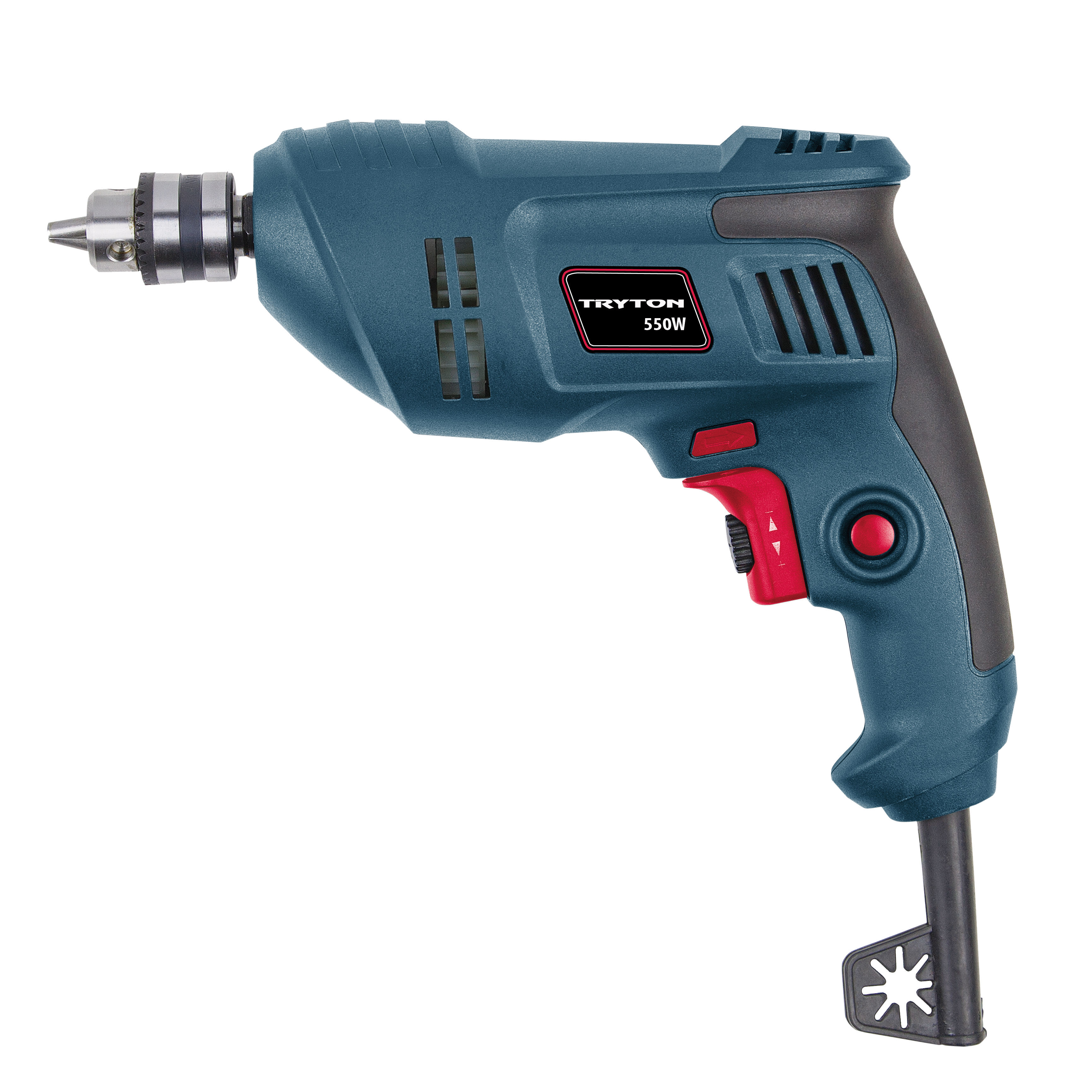 TUW550--TUW550 Wiertarka bezudarowa 550W, uchwyt kluczykowy 10mm, TrytonLekka wiertarka bezudarowa.Przeznaczona do prac niewymagających udaru, gdzie konieczna jest praca jedną ręką.Moc: 550WUchwyt kluczykowy 10mmPrędkość obrotowa: 0-3000 obr./min.Obroty praw