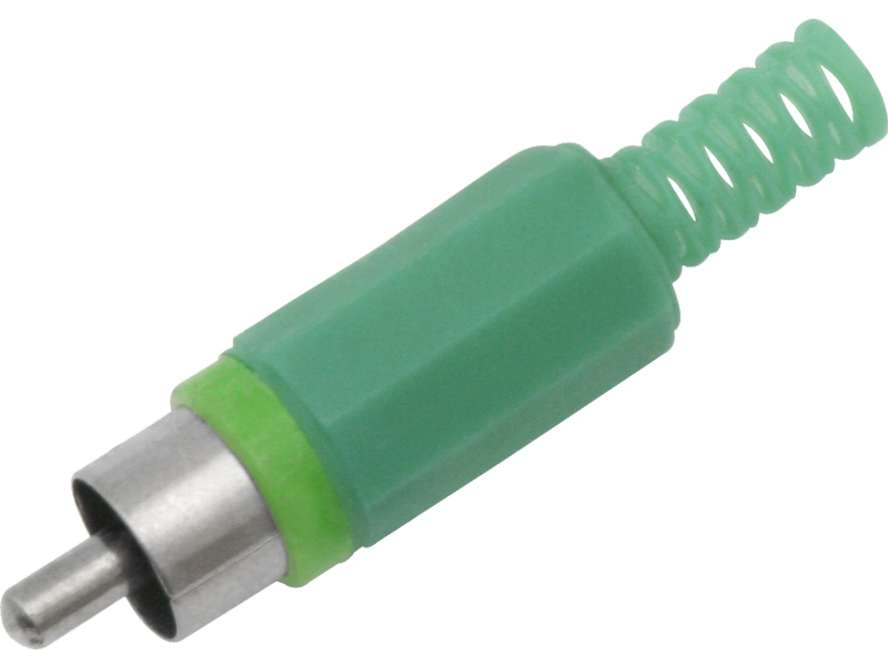 1025#--Wtyk RCA (chinch) w kolorze zielonym.- Wtyk: RCA (chinch)- Kolor: zielony- Opakowanie: 50 sztuk&amp;nbsp;