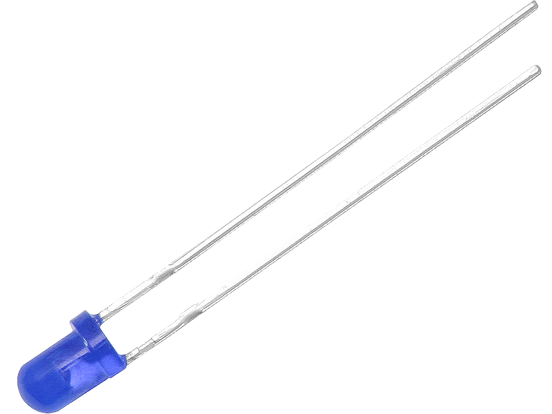 1101#               --Dioda LED z niebieską barwą światła oraz matową soczewką.&amp;nbsp;- Typ: LED- Soczewka: matowa- Średnica: 3 mm- Uf: 3.0-3.2V- IF: 20mA&amp;nbsp;- Jasność: 800 mcd- Kolor: niebieski- Montaż: THT&amp;nbsp;- Opakowanie: 50 sztuk&amp;nbs