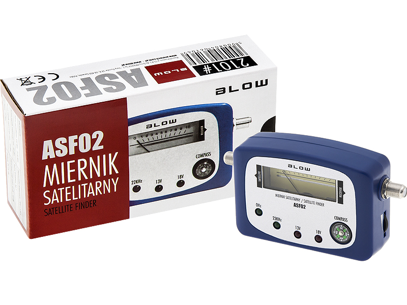 2101#--Deklaracja zgodności - POBIERZMiernik sygnału satelitarnego BLOW ASF02Miernik sygnału satelitarnego jest wygodnym i nie wymagającym specjalistycznej wiedzy urzdządzeniem do ustawiania poziomu sygnału odbieranego przez antenę satelitarną. Miernik posi