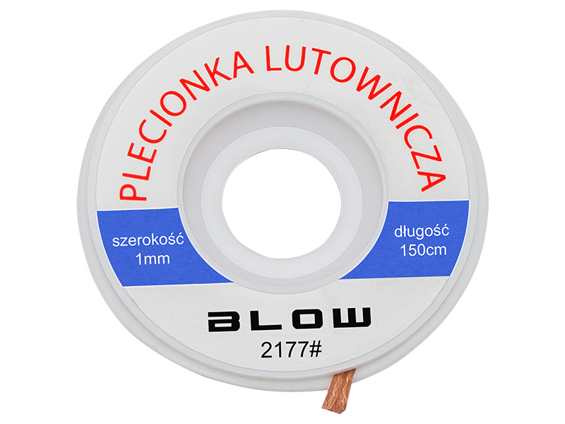 2177#--Plecionka do odsysania nadmiaru cyny.Długość: 1,5mSzerokość: 1mm