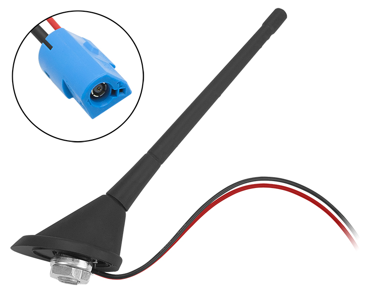 22-672#--Specyfikacja:- Kąt nachylenia masztu: 72 stopnie- Długość masztu: 17,5 cm- Wzmocnienie FM: +8dB- Długość przewodu: 30 cm- Kompatybilność: z modelami Opel 2001-2004 (modele z zasilaniem doprowadzonym oddzielnym przewodem - nie antenowym)