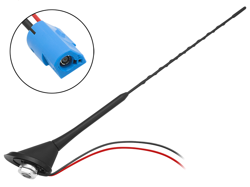 22-674#--Specyfikacja:- Kąt nachylenia masztu: 72 stopnie- Długość masztu: 40 cm- Wzmocnienie FM: +8dB- Długość przewodu: 30 cm- Kompatybilność: z modelami Opel 2001 - 2004 (modele z zasilaniem doprowadzonym oddzielnym przewodem - nie antenowym)