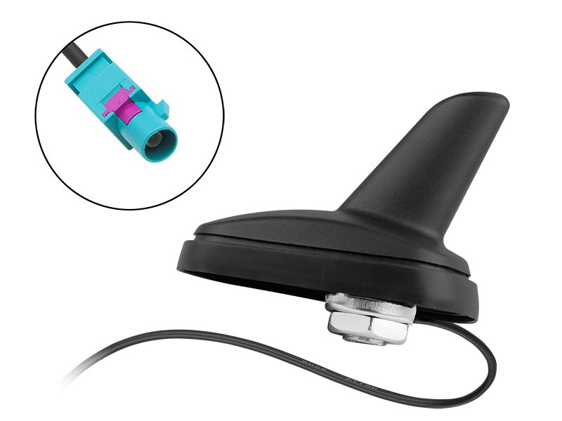 22-688#--Antena przeznaczona do odbioru sygnału radiowego AM/FM i przystosowana do podłączenia do typowego radioodbiornika samochodowego ze złączem antenowym typu FAKRA. Wyposażona we wzmacniacz odbioru sygnału -&amp;nbsp;Phantom amplifier - antena zasila