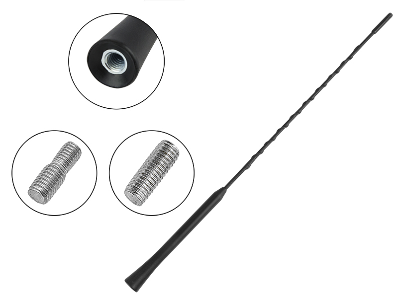 22-690#--Jednoczęściowy maszt wykonana z elastycznego wł&amp;oacute;kna szklanego.Długość 40cm.W zestawie dwa rozmiary śrub montażowych - M5 i M6Alfa RomeoAudiBMWCitroenChevroletDaewooDaciaDaihatsuFordFiatHondaHyundaiIsuzuJeepKiaLanciaLand RoverMazdaMerce