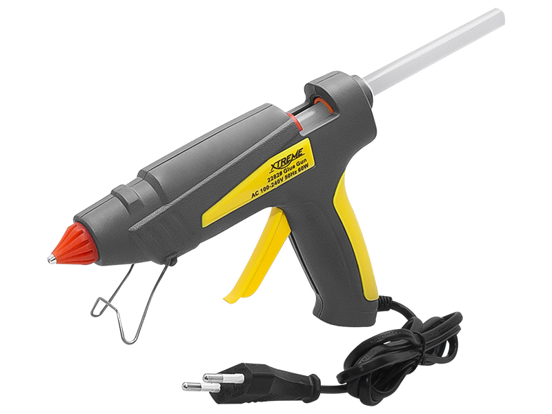 2307#--Wysokiej jakości pistolet przeznaczona do użytku domowego. Idealnie sprawdzi się przy zabezpieczeniu paczek do wysyłki, klejeniu na gorąco w modelarstwie, zdobieniu, pracach montażowych, instalatorskich czy do naprawy zabawek. Zastosowanie:  Zabezpie