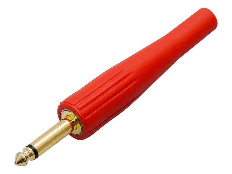 2565#--Wtyk Jack 6,3 mono w długiej gumowej obudowie w kolorze czerwonym.- Wtyk: Jack 6,3- Typ: mono- Obudowa: gumowa- Kolor: czerwony- Materiał: pozłacane końc&amp;oacute;wki&amp;nbsp;- Opakowanie: 10 sztuk&amp;nbsp;