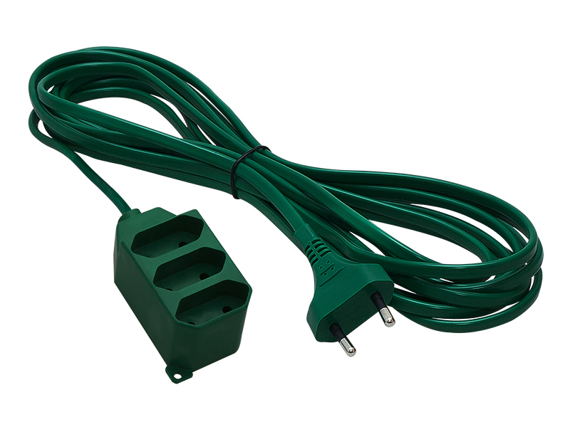 2587#--2587# Przedłużacz ps-362 5m 3 gbu zielony