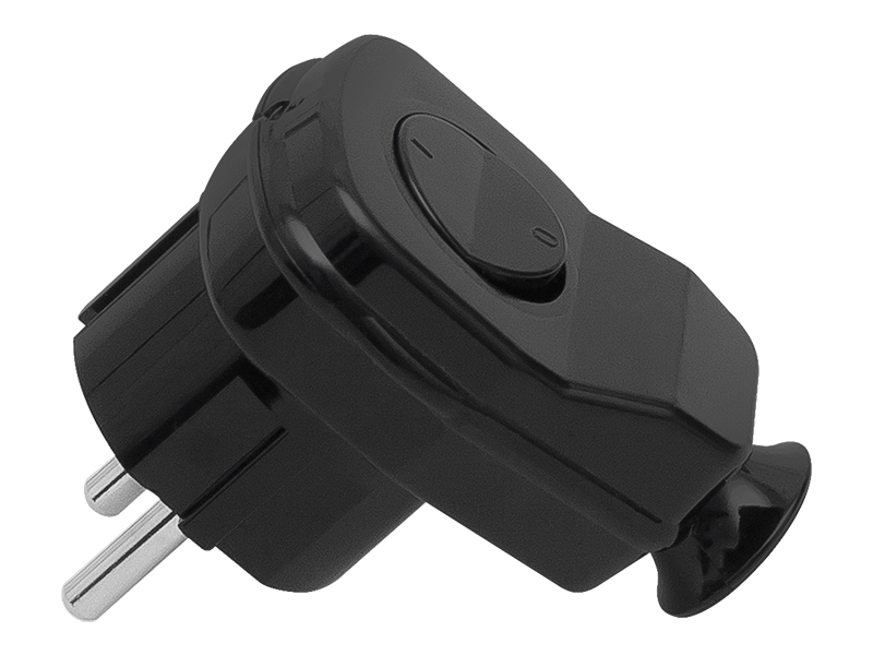 2594#--2594# Wtyczka wt-16u/łk kątowa czarna z przeł.