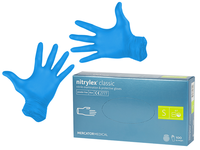 2689#--2689# Rękawiczki nitrylowe niebieskie s 100szt