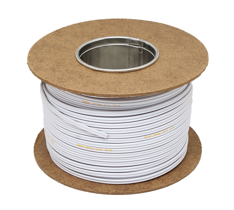 2757#--Przewody głośnikowe płaskie o żyle wielodrutowej i izolacji polwinitowej białej. Jedna z żył oznaczona kolorem czerwonym. Przeznaczone do połączenia wzmacniacza z głośnikami.DANE TECHNICZNE:- Napięcie znamionowe:&amp;nbsp;50V- Liczba i przekr&amp